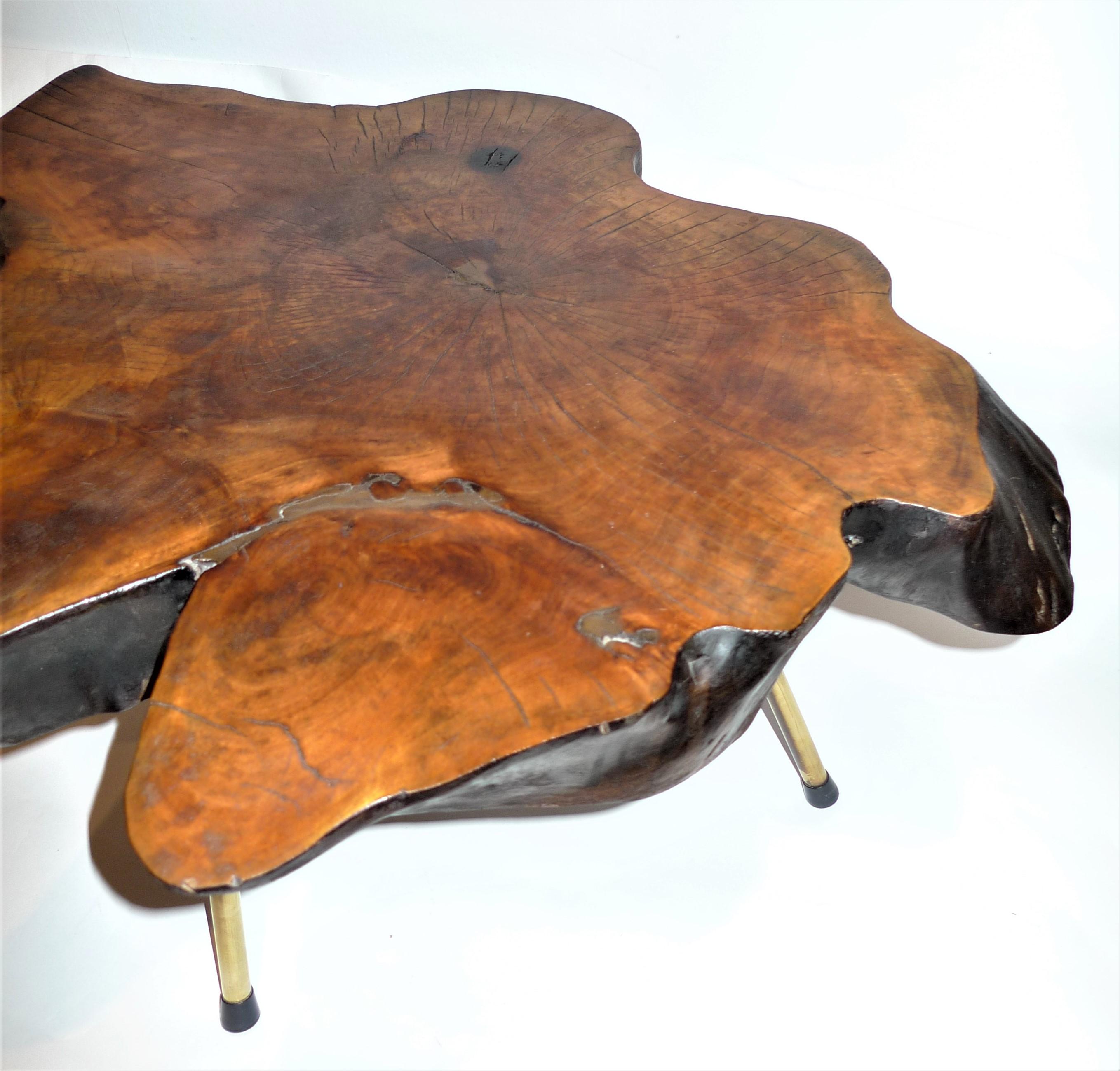 Hand-Crafted Mid-Century Modern Tree Trunk Coffee Table by Carl Auböck For Sale