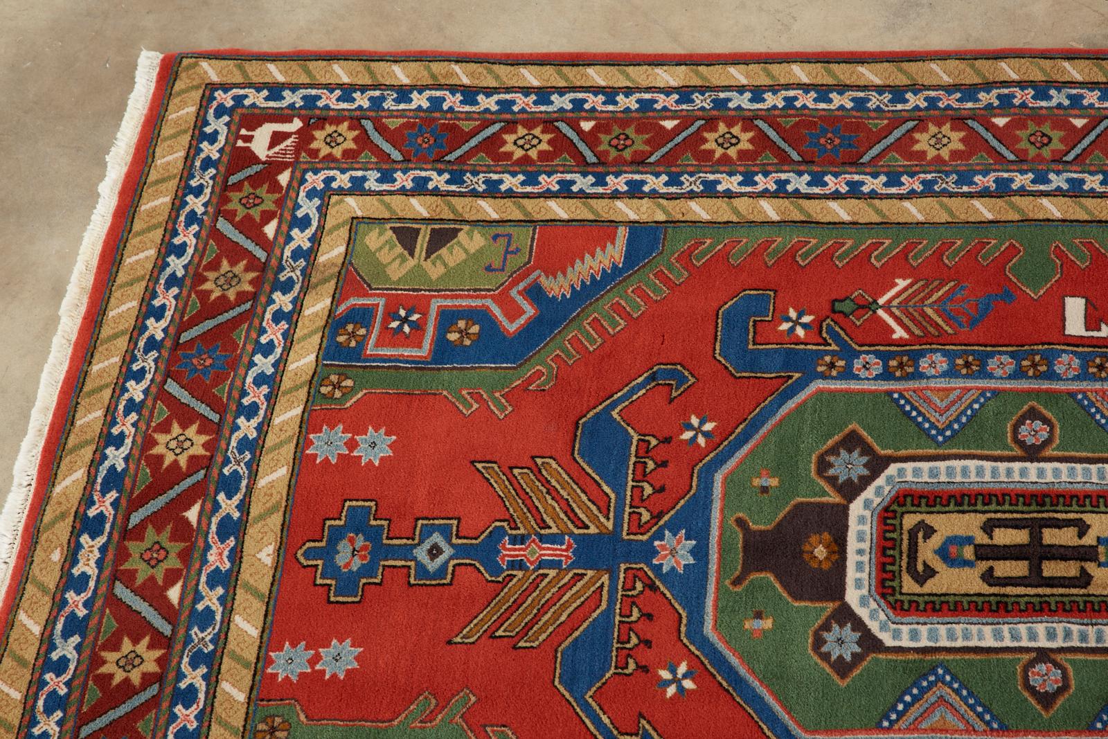 Hand-Knotted Late 20th Century Modern Tribal Style Persian Shiraz Rug For Sale