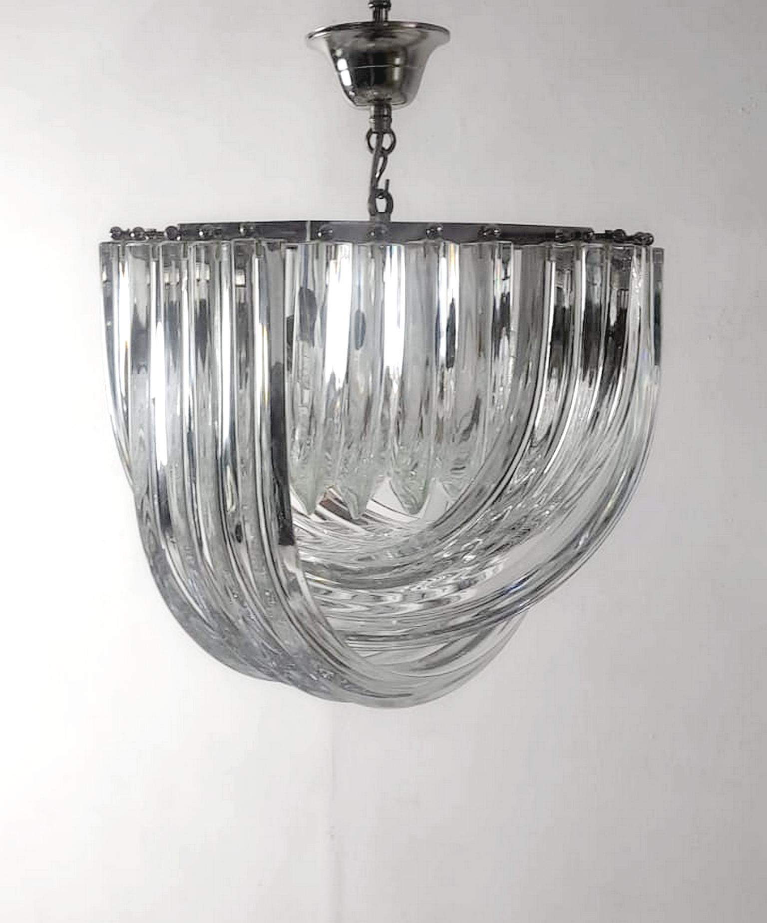 Mid-Century Modern Triedri Chandelier by Venini, 1960 For Sale 6