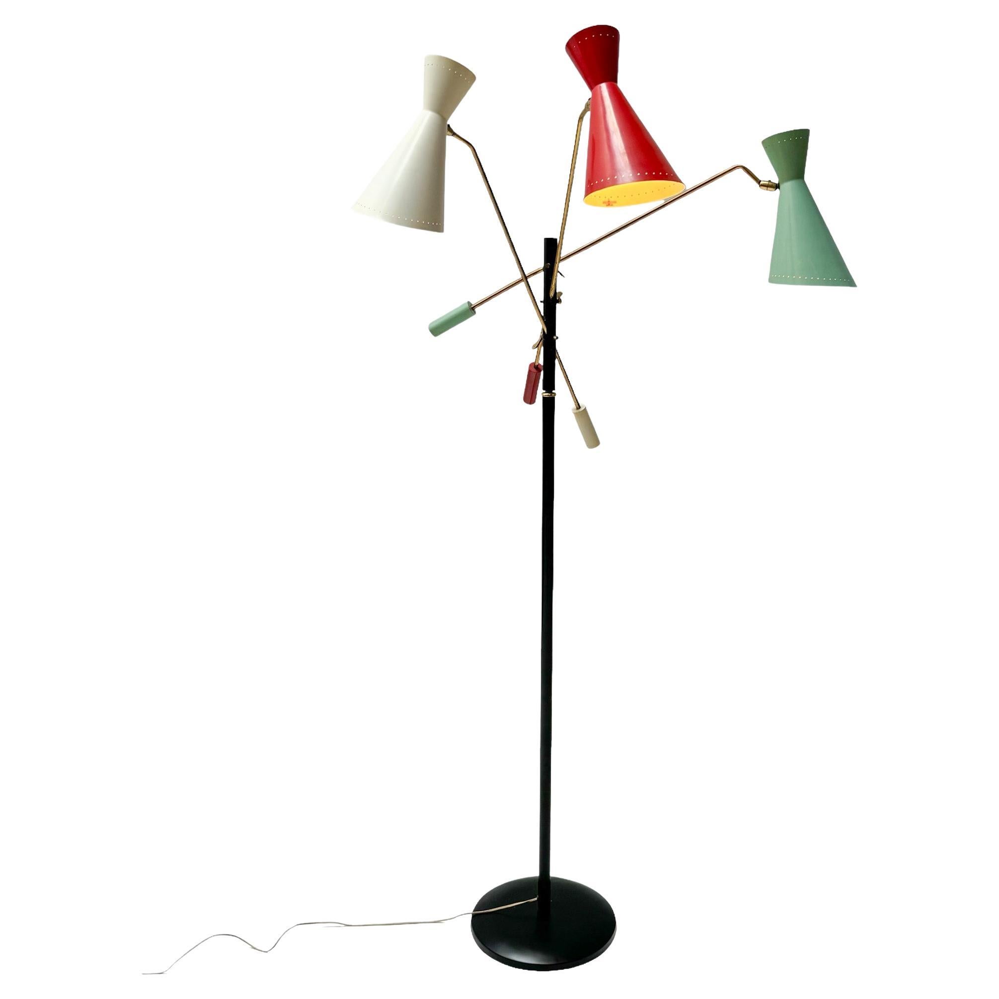 Mid-Century Modern Triënnale Floor Lamp by J.J.M. Hoogervorst for Anvia, 1950s