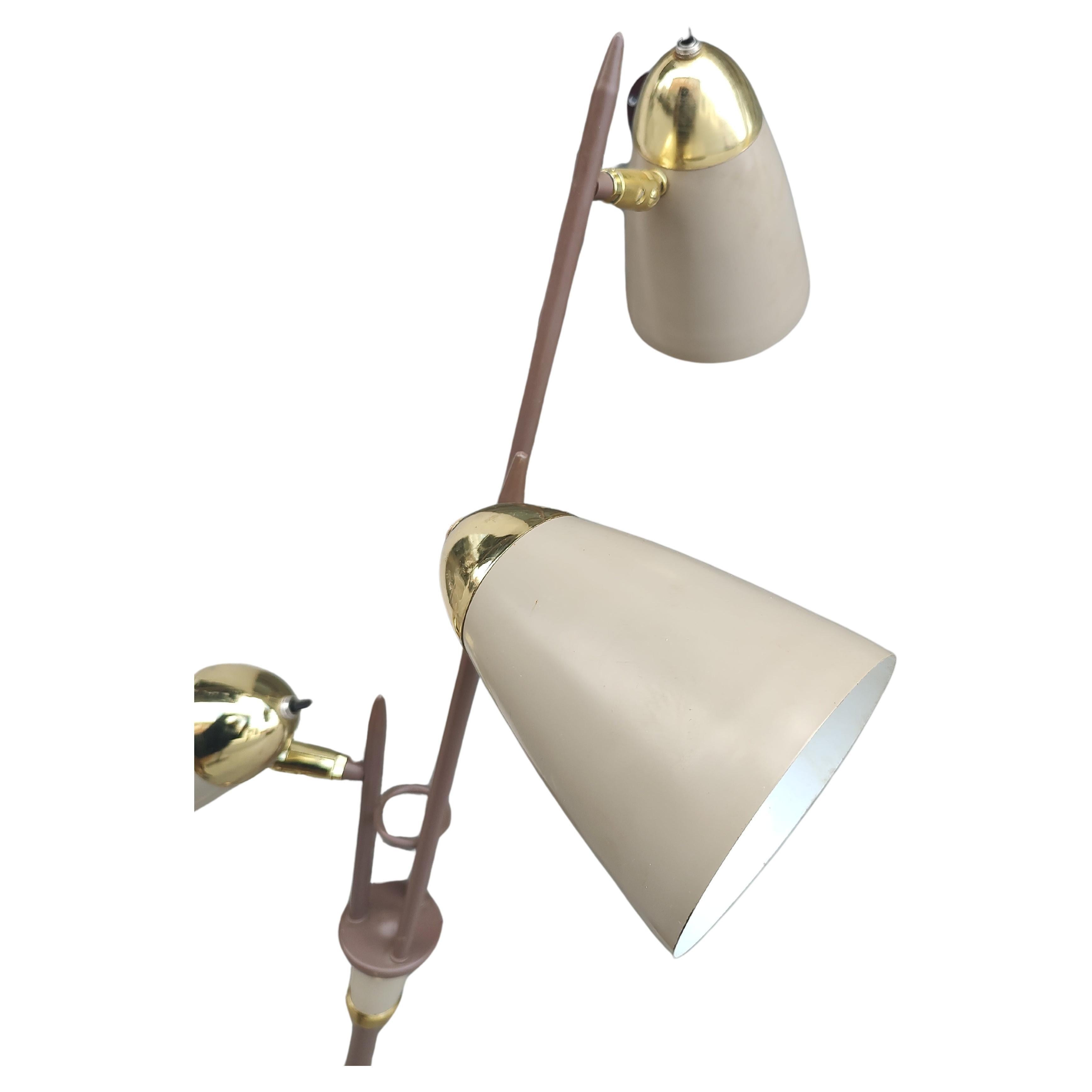 Moderne Triennial-Stehlampe aus der Mitte des Jahrhunderts von Gerald Thurston für Lightolier, C1965 (amerikanisch) im Angebot