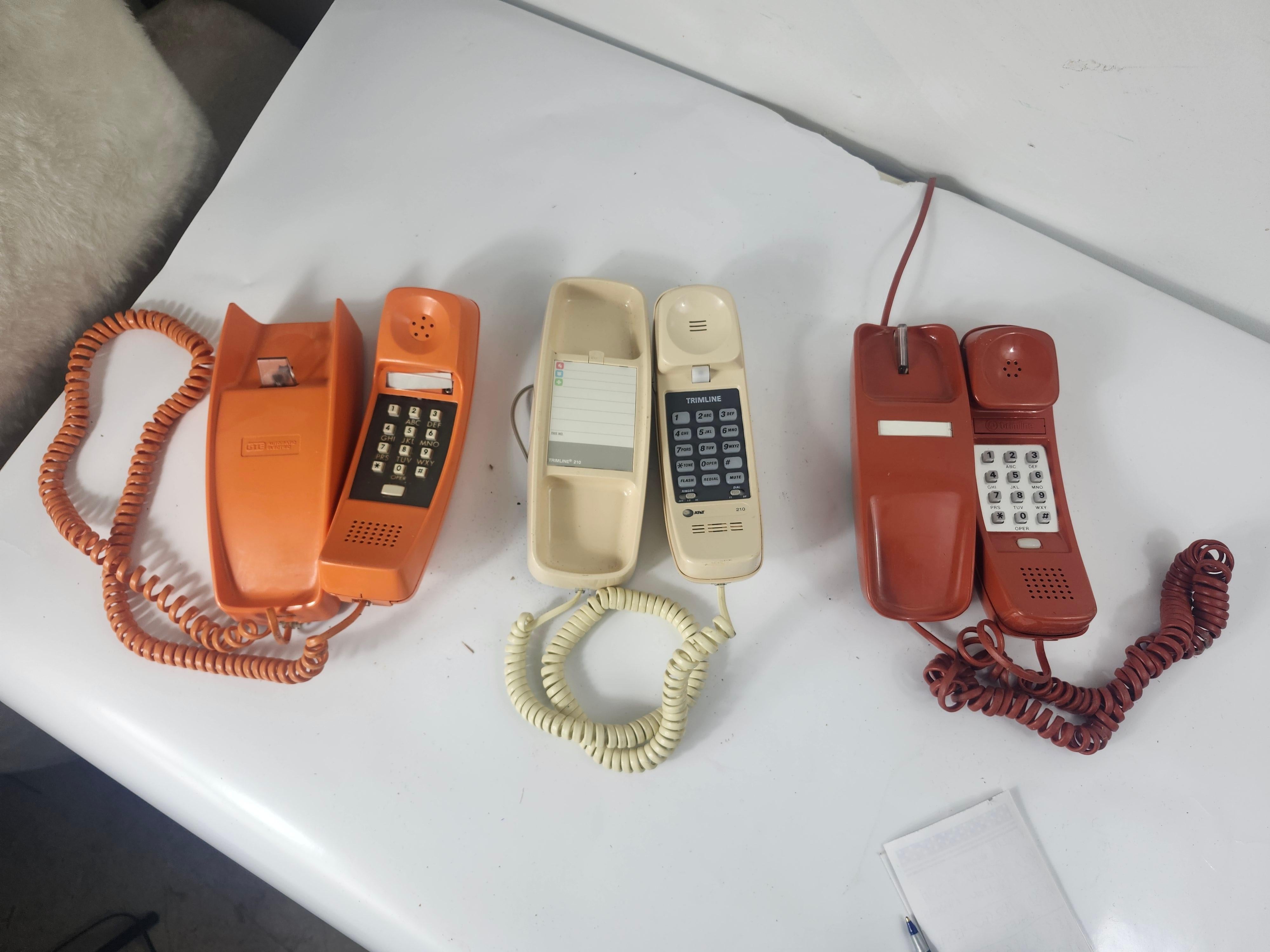 Moderne Trimline Push Button Rotary-Telephones aus der Mitte des Jahrhunderts, 3 Modelle verfügbar im Angebot 4