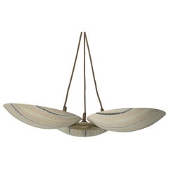 Lampada da soffitto in vetro a tripla ciotola colorata, Modern Color, 1950, Germania