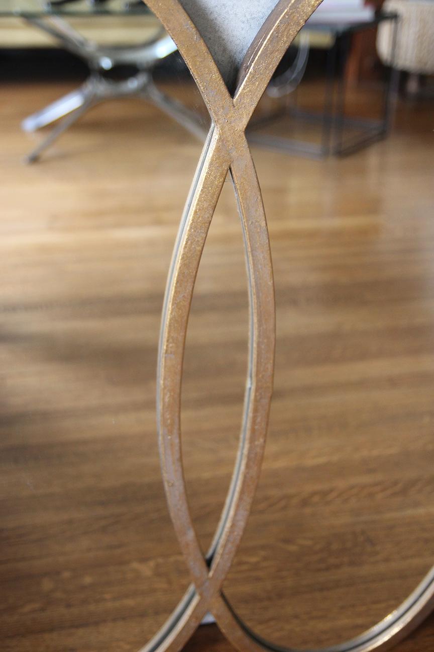 Metal Mid-Century Modern Triple Oval Overlapping Wall Mirror For Sale