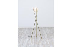 Robert Sonneman Tripod Brass Floor Lamp for Lightolier