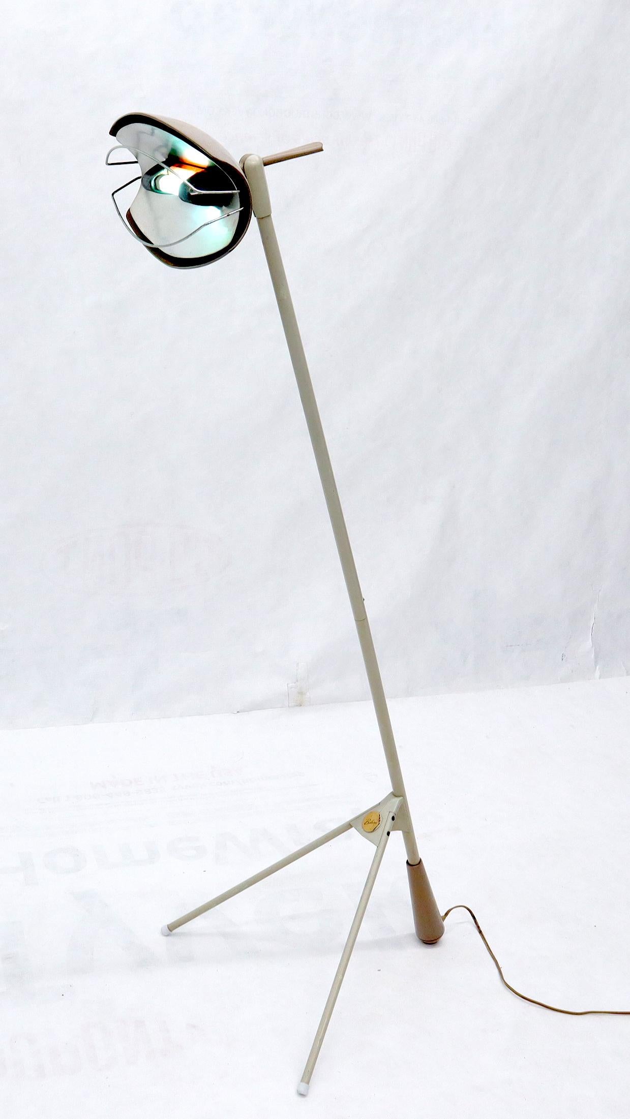Mid-Century Modern Tripod Stand Unusual Floor Heat Solar Quartz Lamp by Bikini For Sale 5