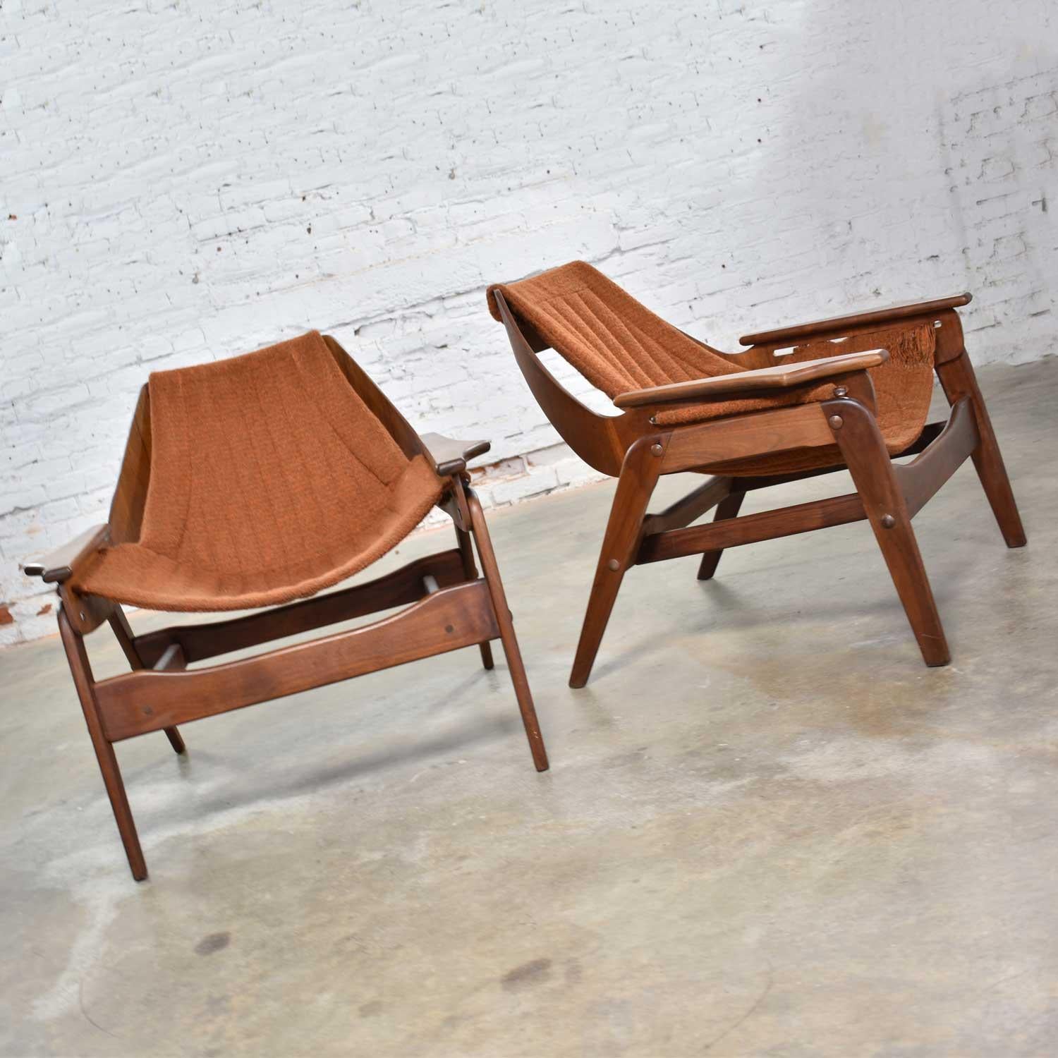 Mid-Century Modern Triumph I Sling Chairs by Jerry Johnson for Charlton a Pair 5