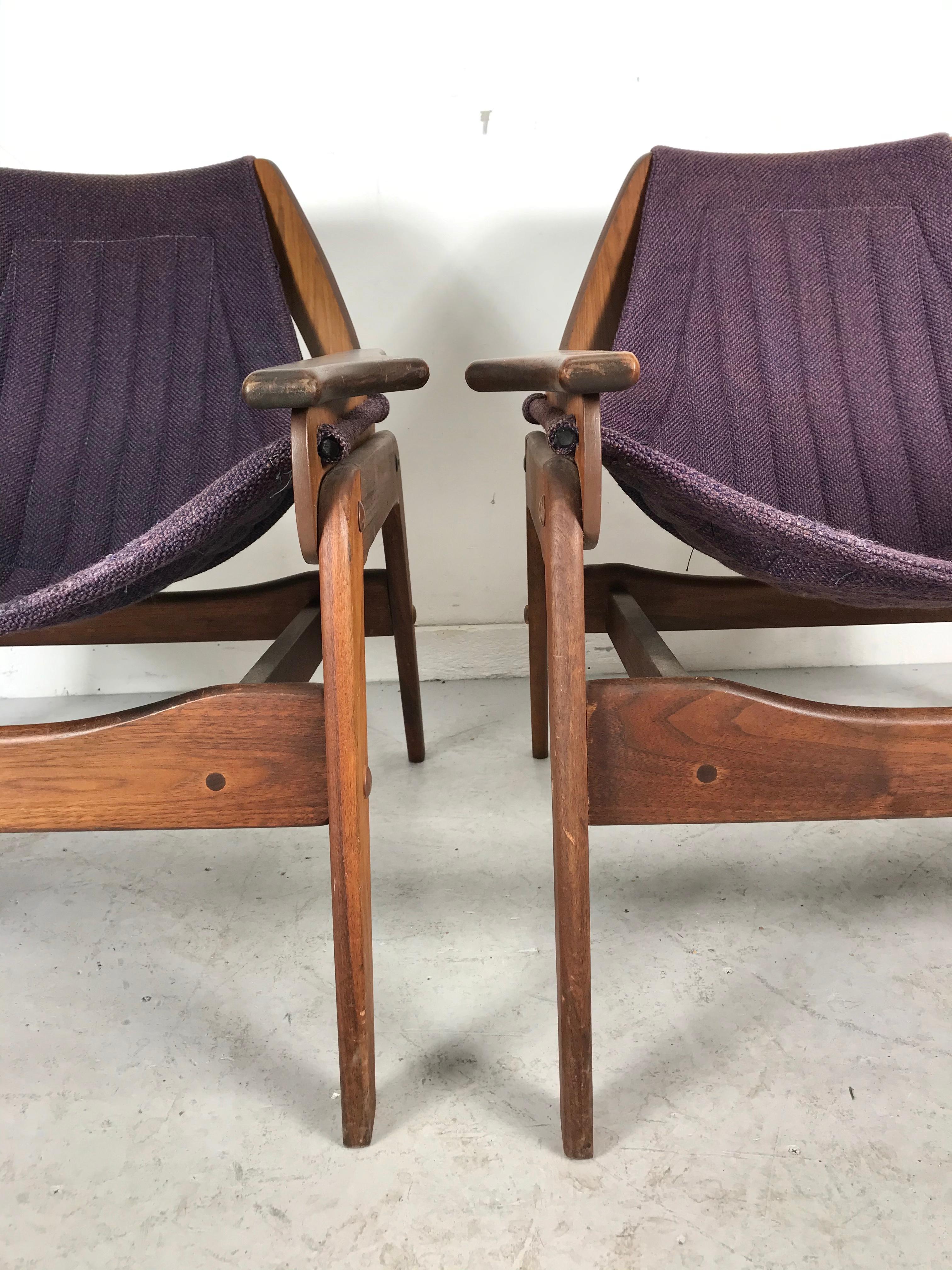 American Mid-Century Modern Triumph I Sling Chairs by Jerry Johnson for Charlton