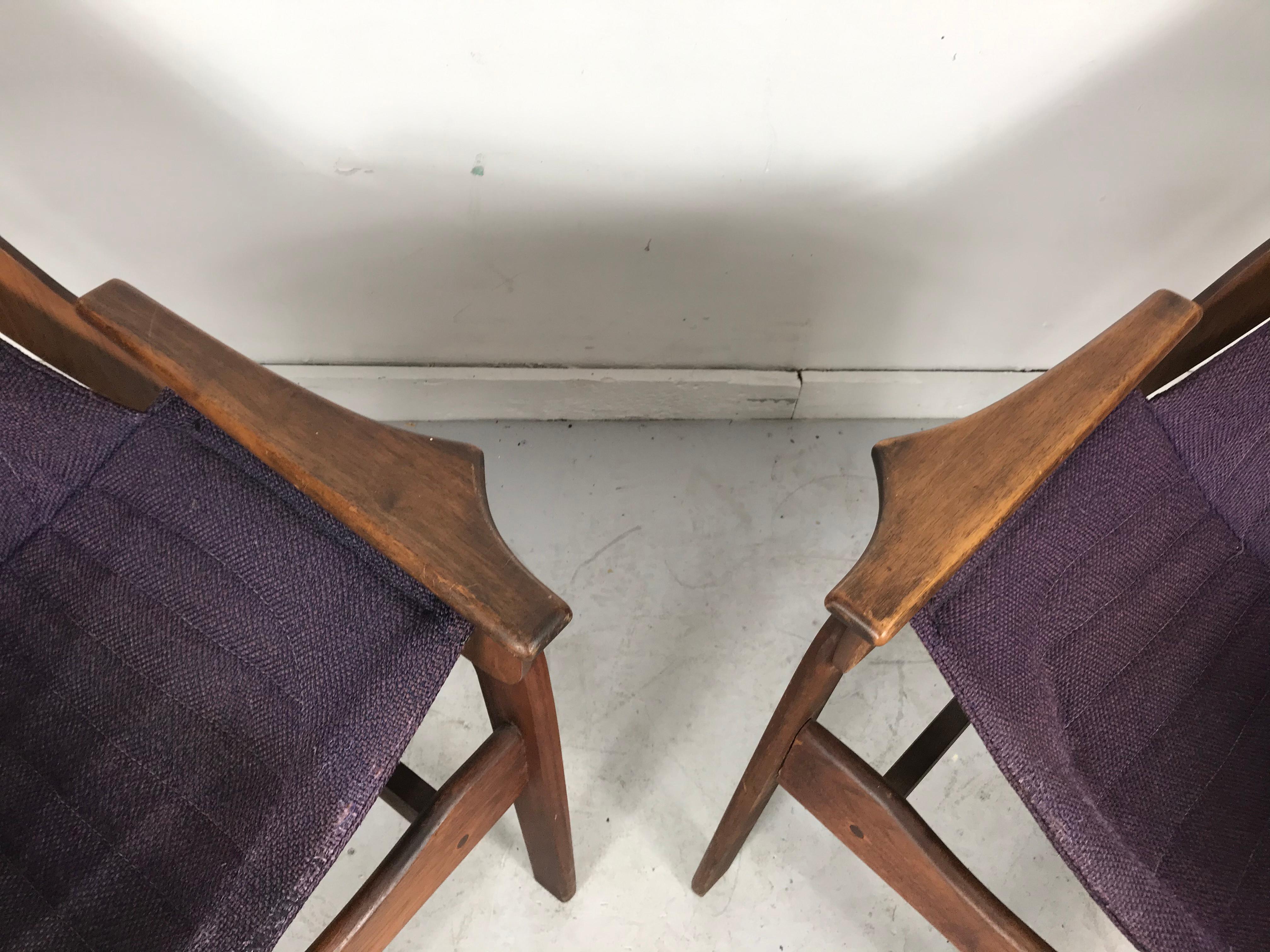 Mid-Century Modern Triumph I Sling Chairs by Jerry Johnson for Charlton In Good Condition In Buffalo, NY