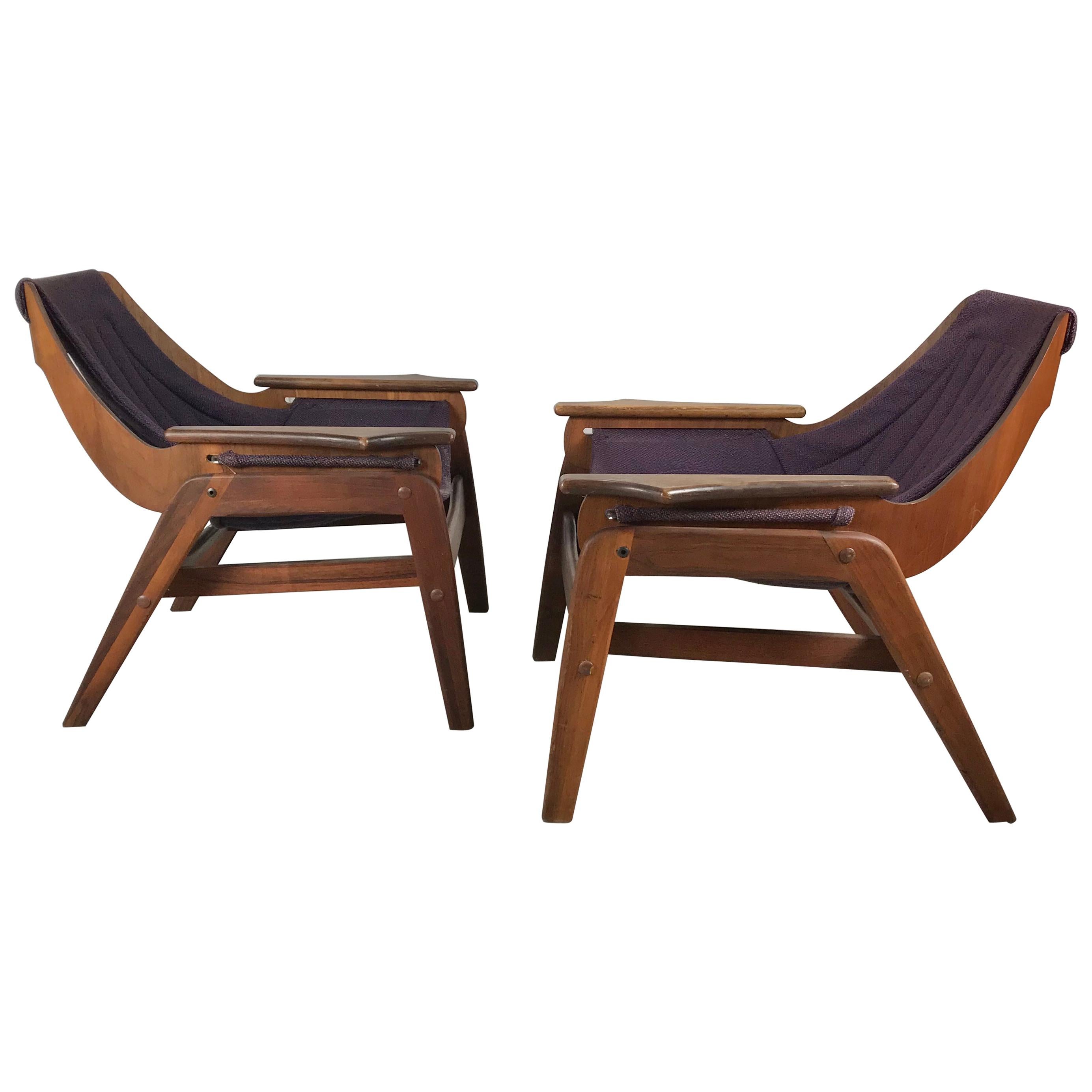 Mid-Century Modern Triumph I Sling Chairs by Jerry Johnson for Charlton