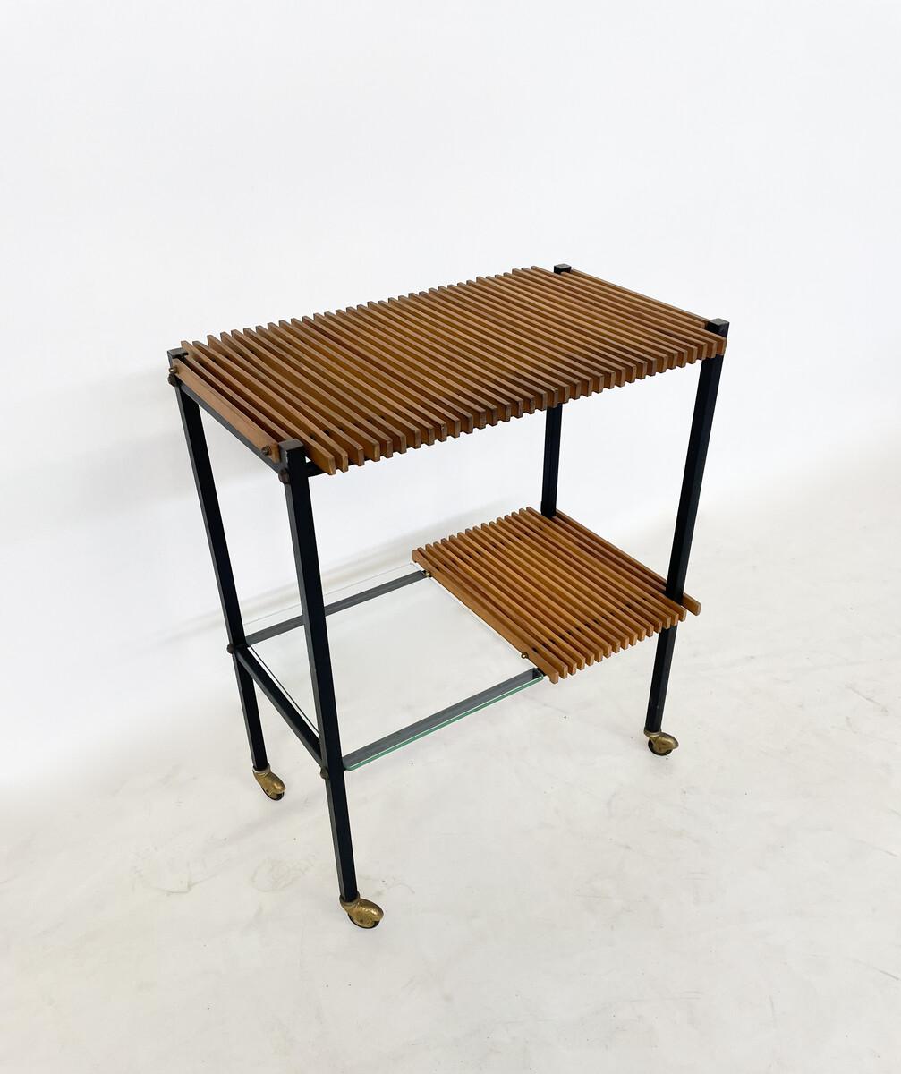 Brass Mid-Century Modern Trolley, Italy, 1960s For Sale