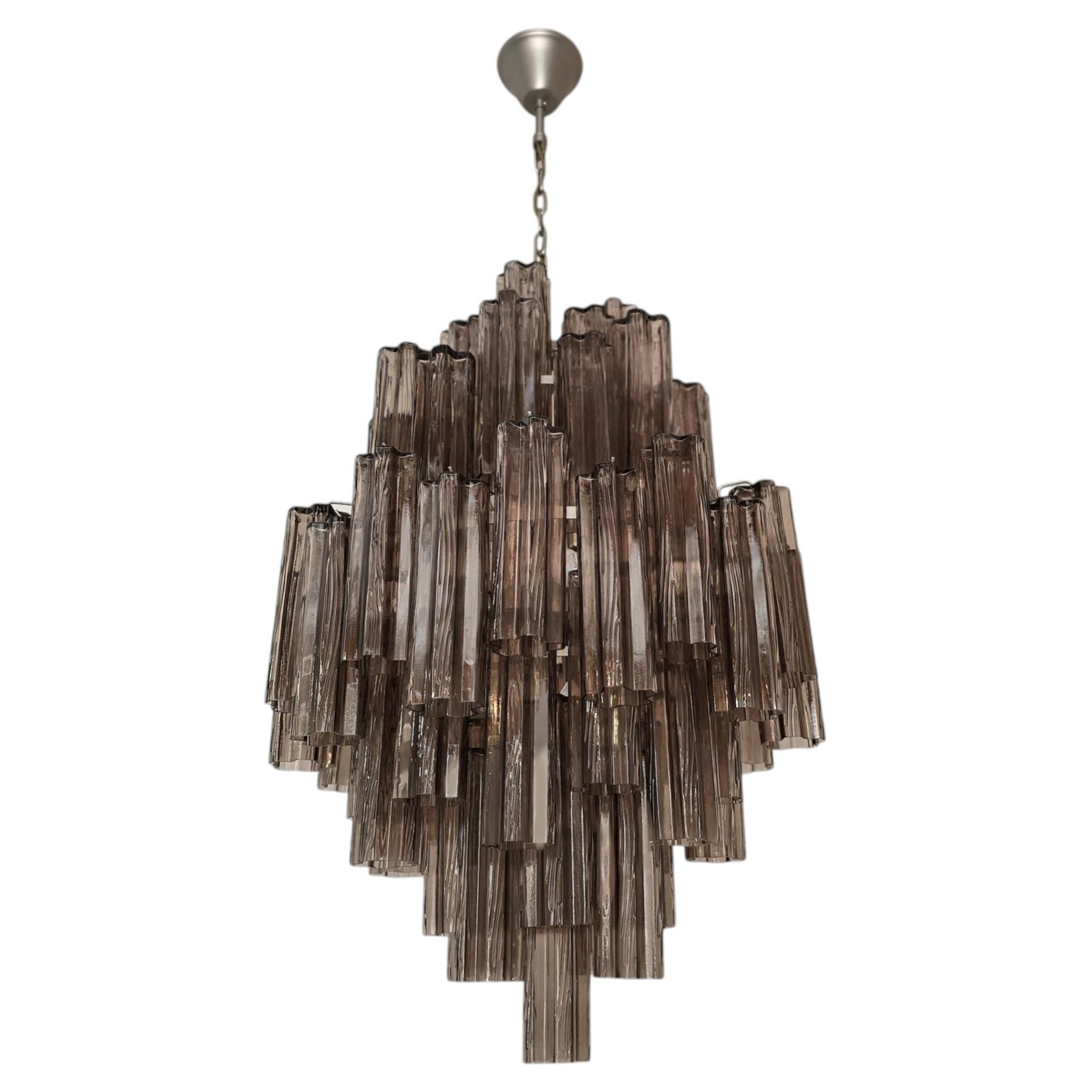 Mid-Century Modern Tronchi Murano Glass Chandelier, Italy, 1990s