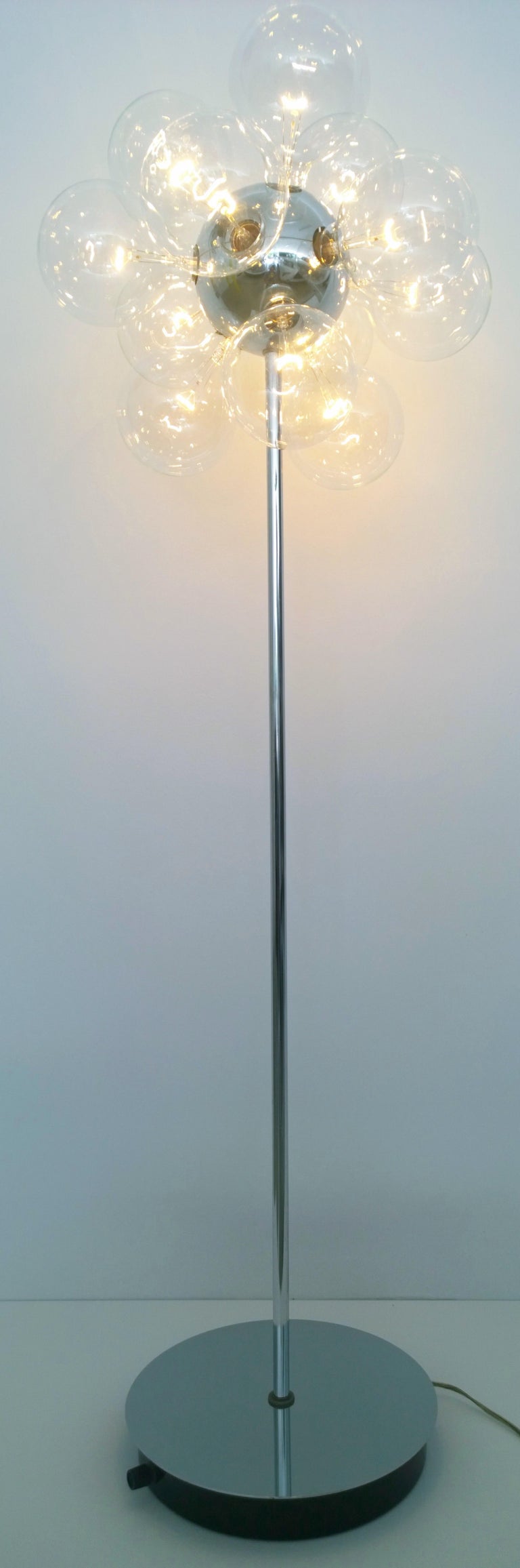 Tsao Designs Chromed Steel Ten Large Clear Globe Glass Globe Sputnik Floor Lamp For Sale At 1stdibs Long lasting bulbs that come in a variety of sizes and shapes. tsao designs chromed steel ten large clear globe glass globe sputnik floor lamp