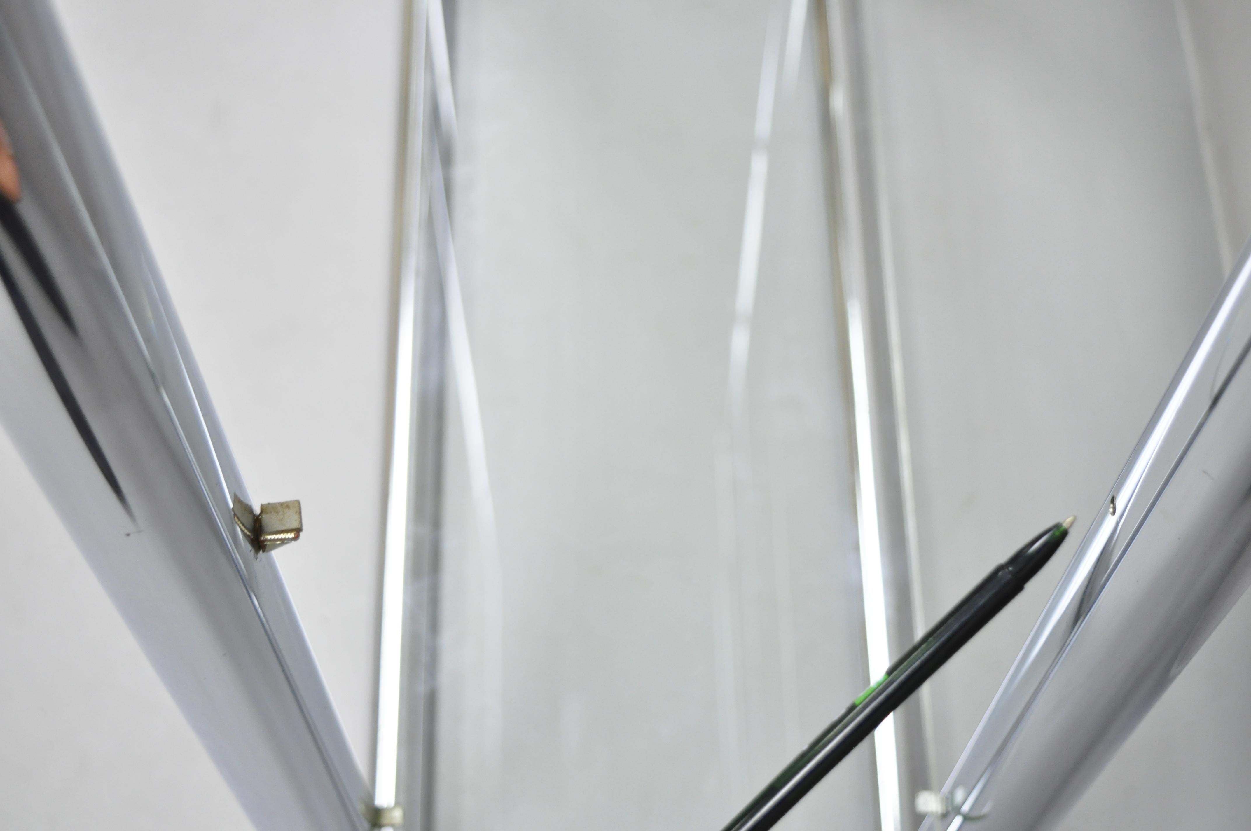 modern chrome bookcase