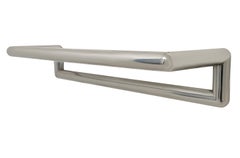 Mid-Century Modern Tubular Chrom & Glas Schwebende Wandregal oder Konsolentisch