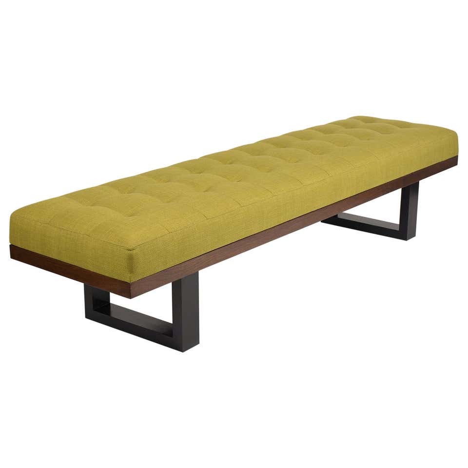 Mid-Century Modern Tufted Bench at 1stDibs