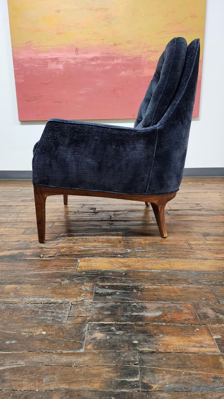 mid century modern tufted club chairs by ErwinLambeth For Sale at 1stDibs