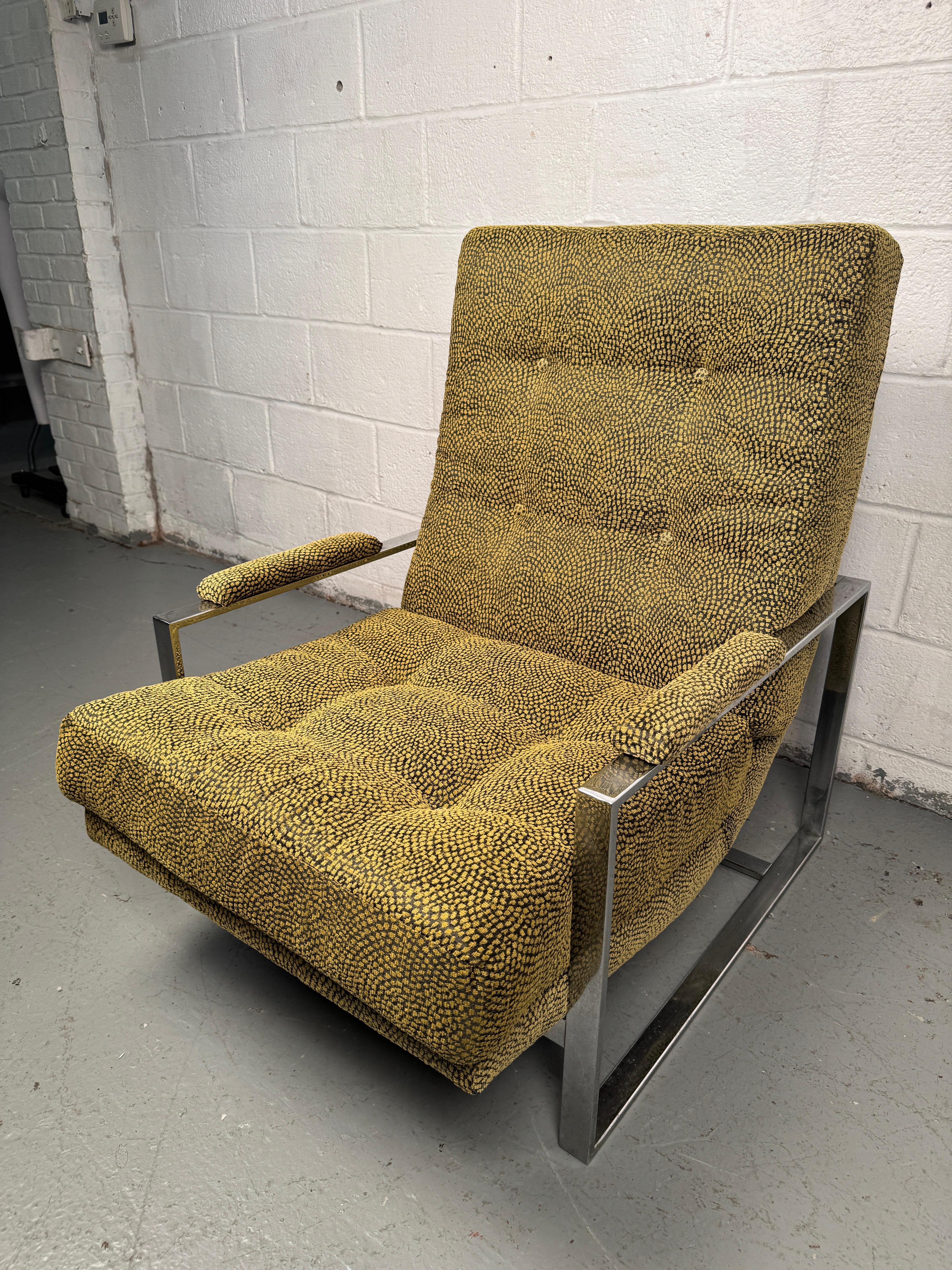 Mid-Century Modern Tufted Flat Bar Lounge Stühle w / Ottoman im Angebot 6