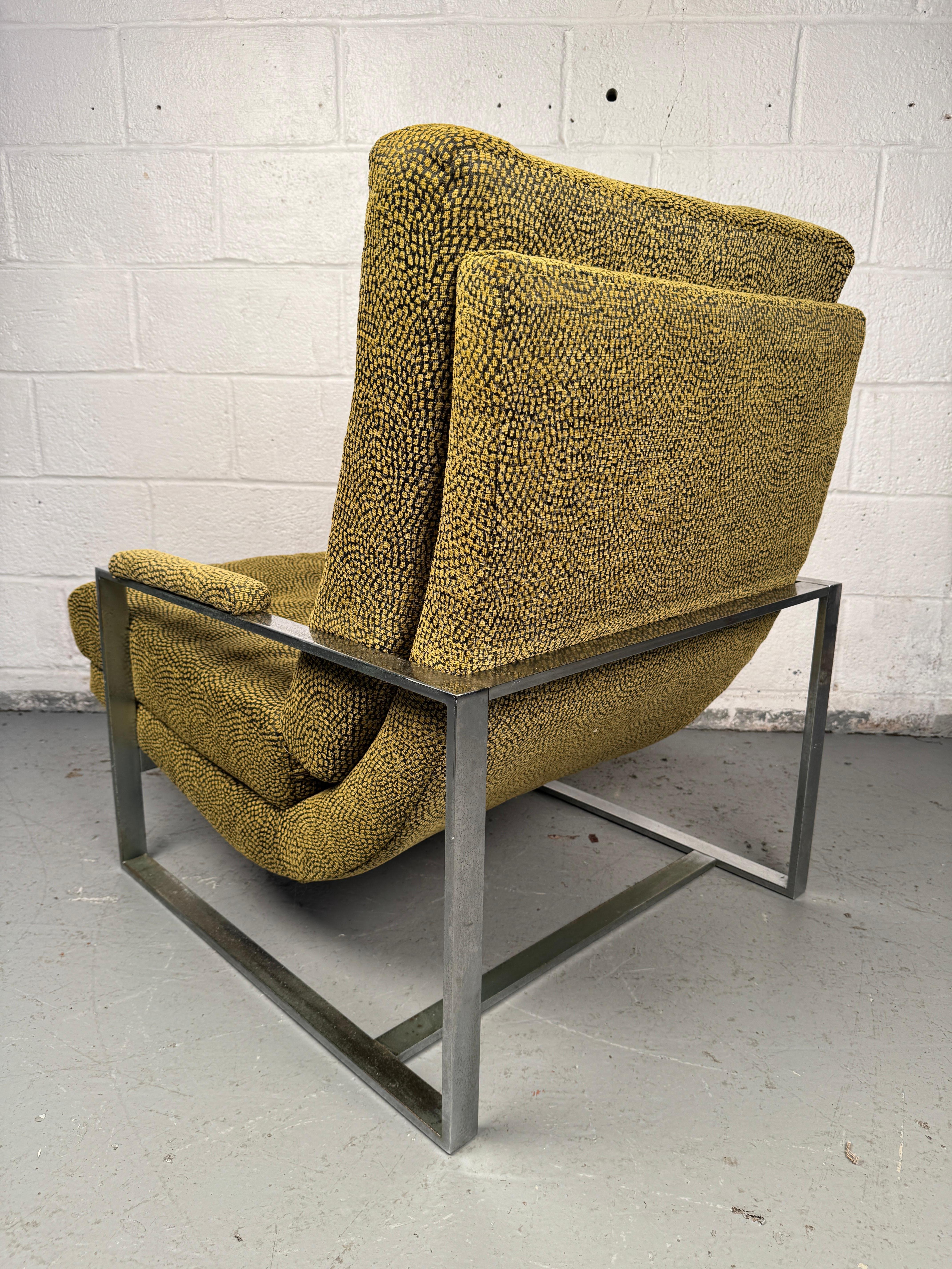Mid-Century Modern Tufted Flat Bar Lounge Stühle w / Ottoman im Angebot 7