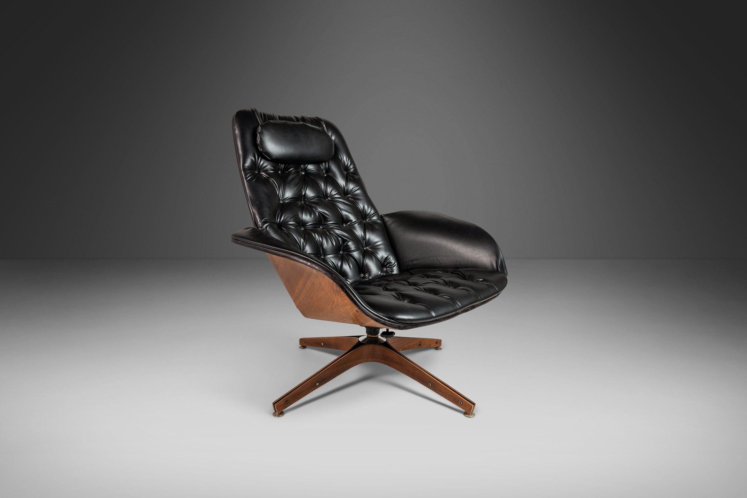 American Mr. Chair Lounge Chair and Ottoman by George Mulhauser for Plycraft, USA, 1960s