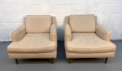 Mid-Century Modern Tufted Slipper Lounge Chairs