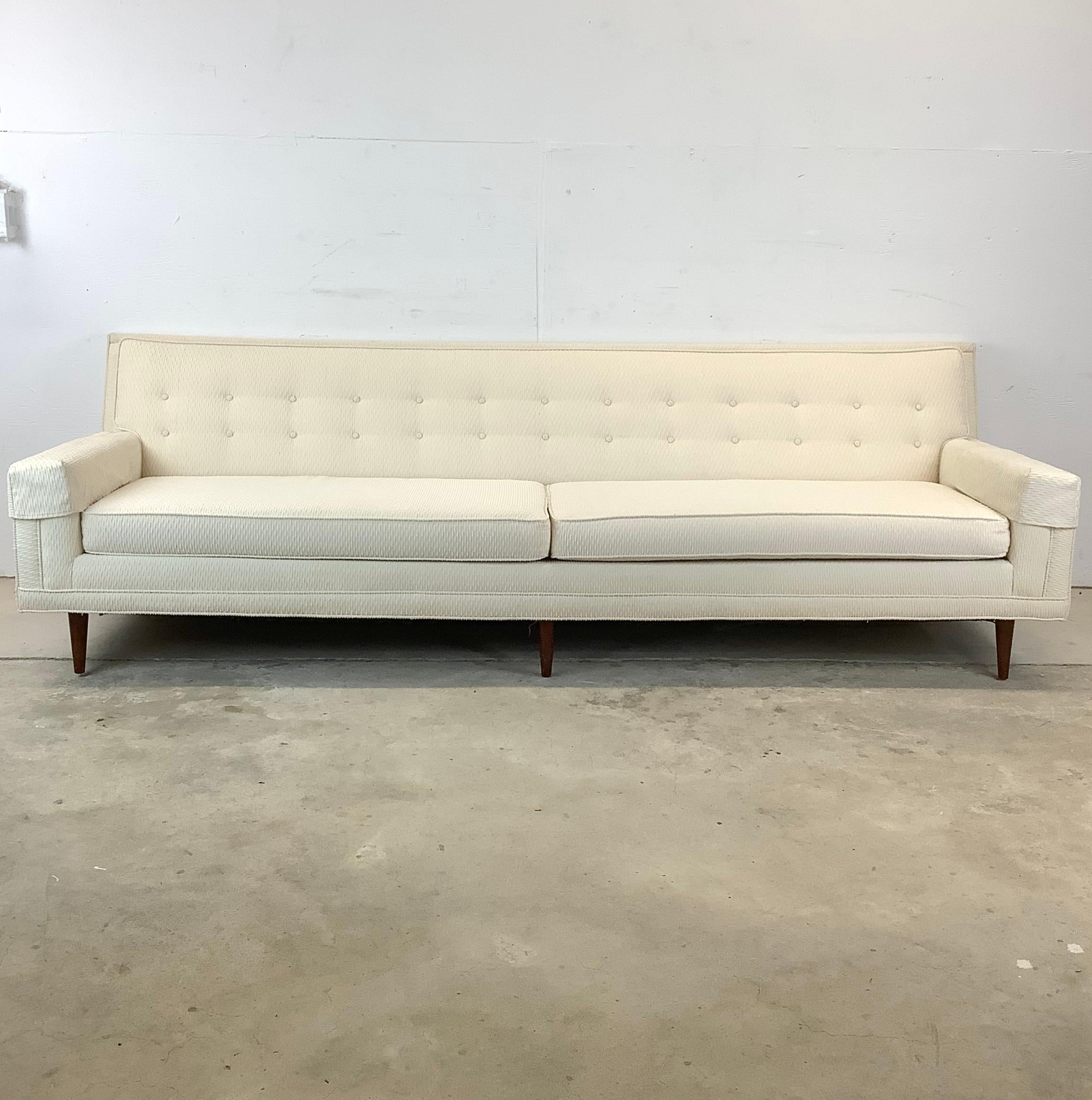20th Century Mid-Century Modern Tufted Sofa  For Sale