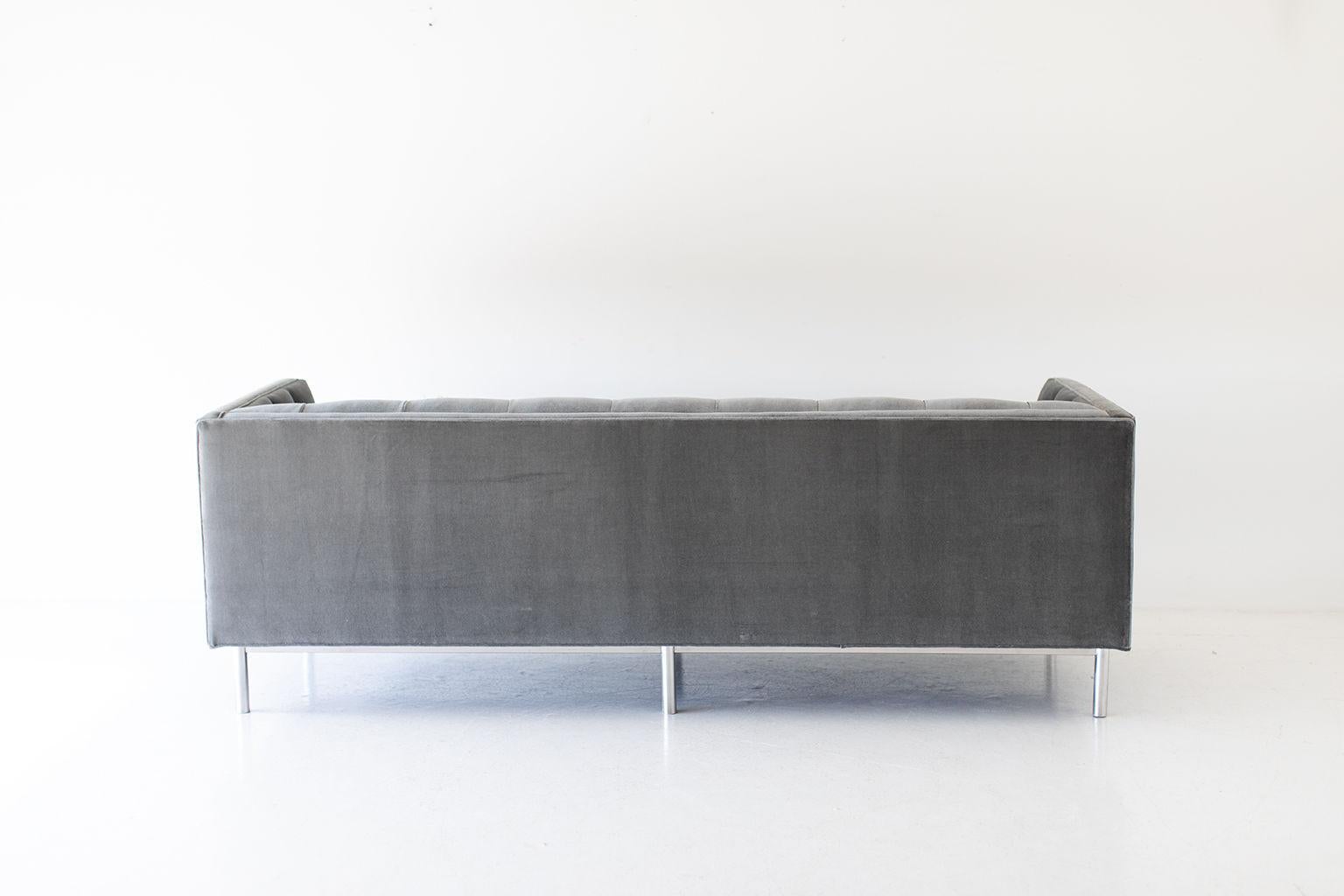 Velvet Mid-Century Modern Tufted Sofa