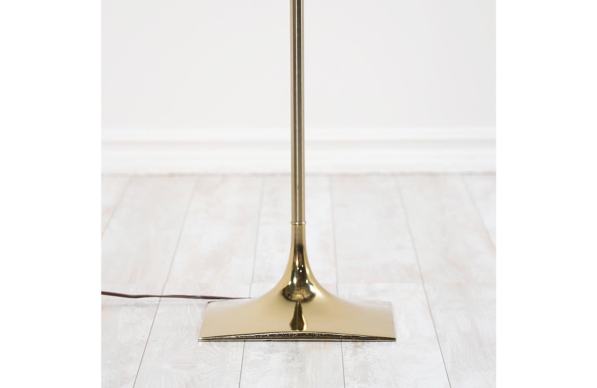 Mid-Century Modern Tulip Brass Floor Lamp by Laurel 1