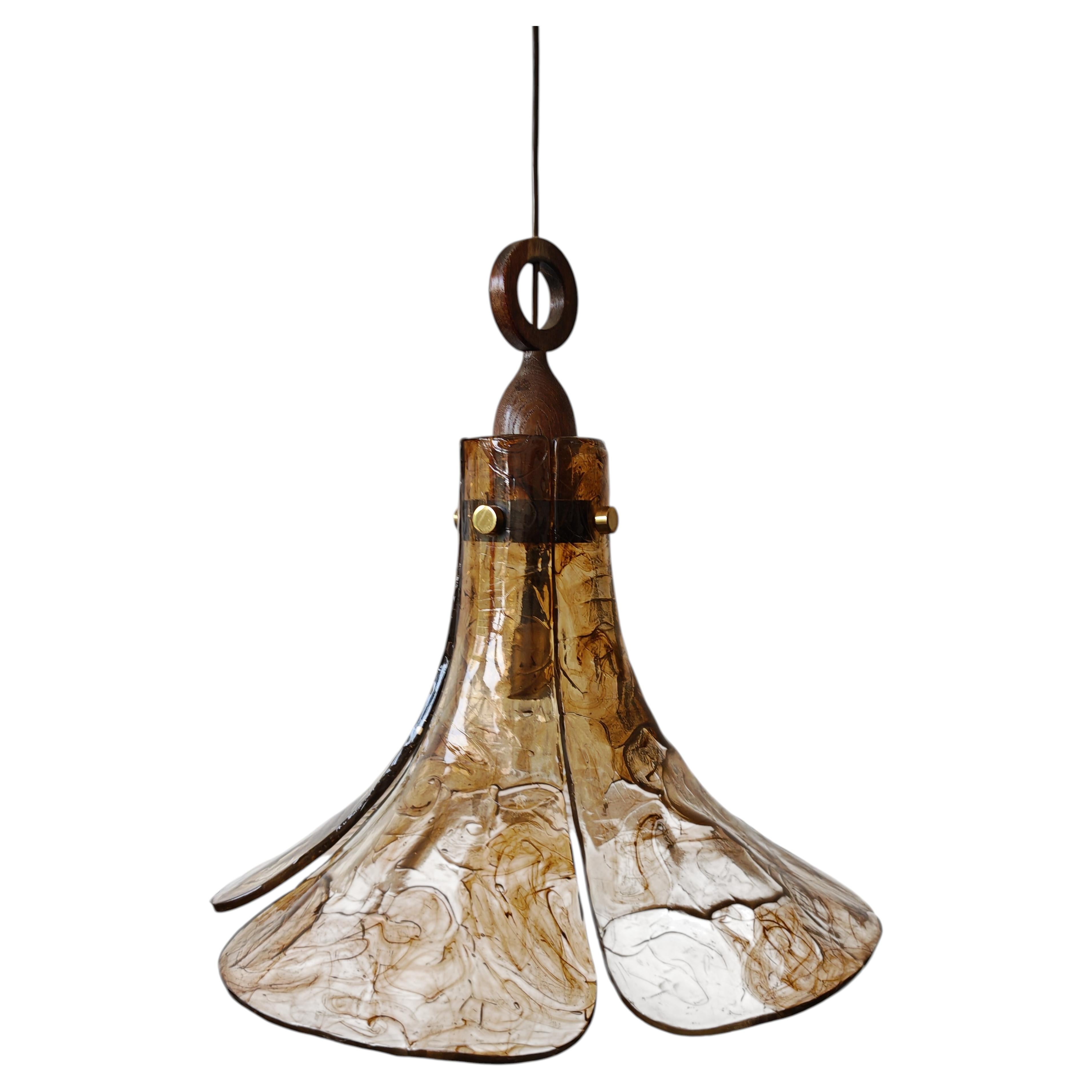 Lámpara de araña «Tulip» de estilo Mid-Century Modern, al estilo de Carlo Nason, Italia, década de los 70 en venta