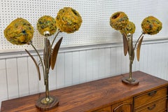 Mid-Century Modern Tulip Spaghetti Shade Table Lamps - Set of 2