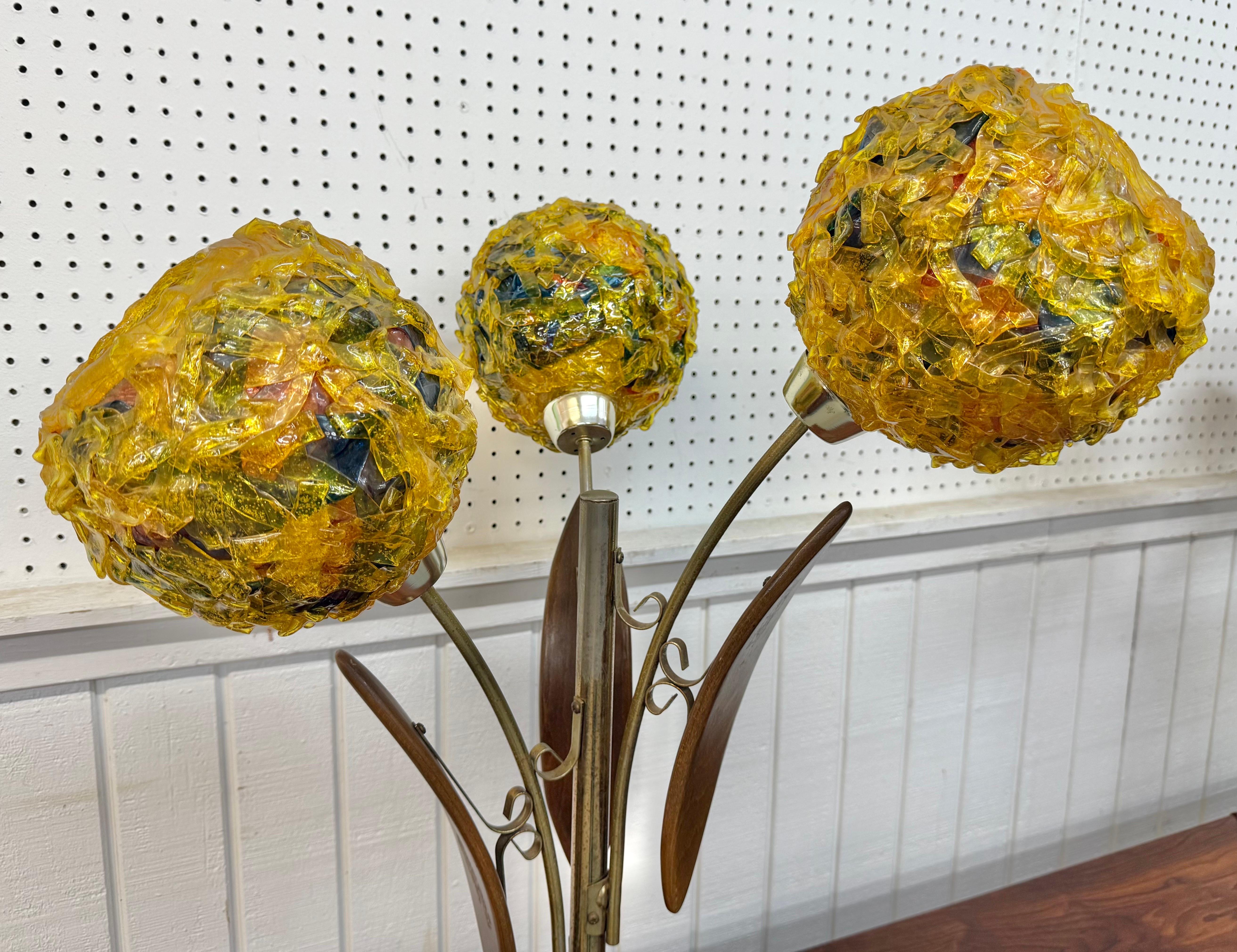 Americano Mid-Century Modern Tulip Spaghetti Shade Table Lamps - Set of 2 in vendita