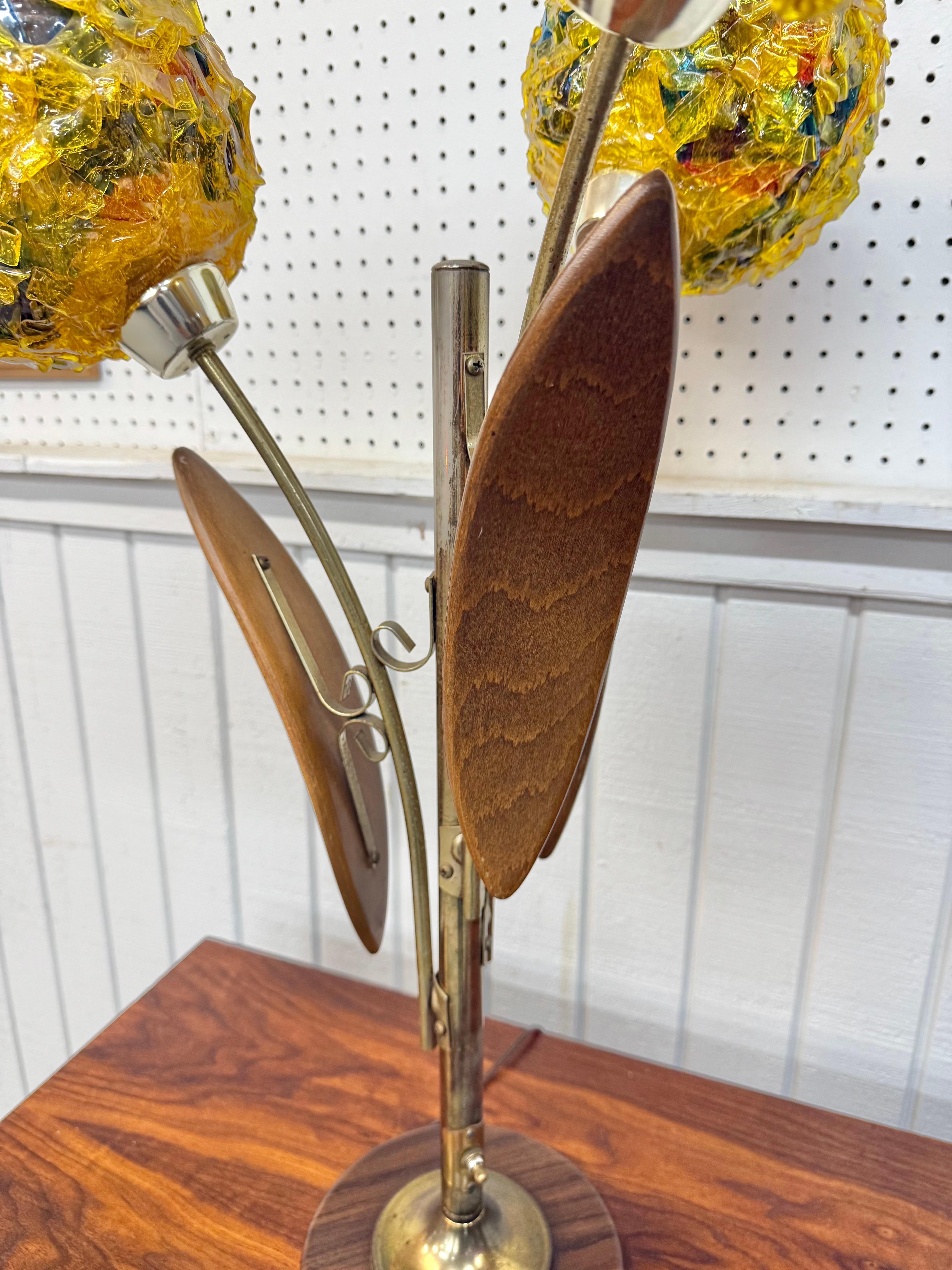 Mid-Century Modern Tulip Spaghetti Shade Table Lamps - Set of 2 in vendita 2