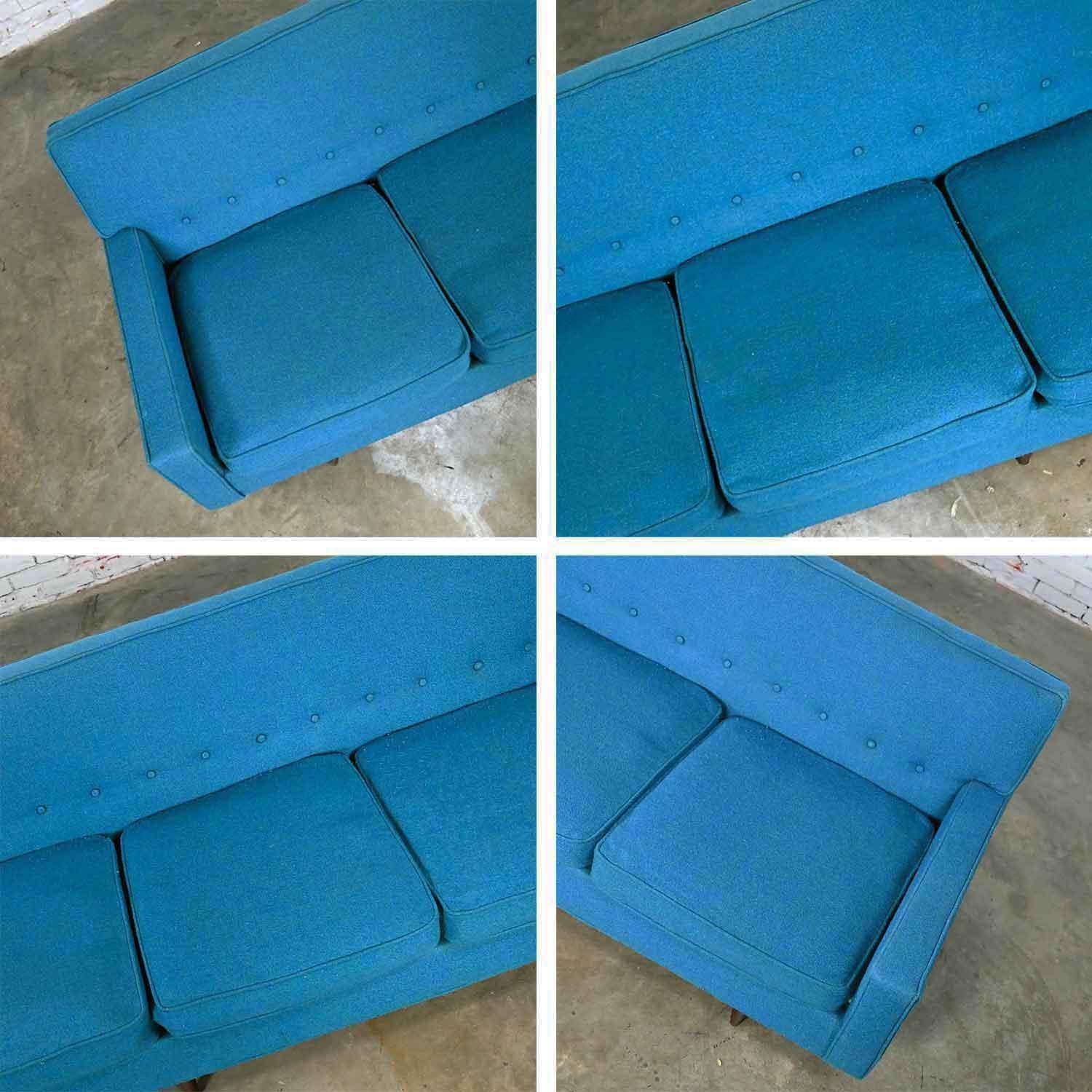 Canapé Lawson 4 coussin turquoise moderne du milieu du siècle dernier attribué à Milo Baughman James Inc. en vente 7