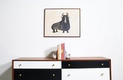 Mid-Century Modern Turtle-Dove Ceramic Bookends