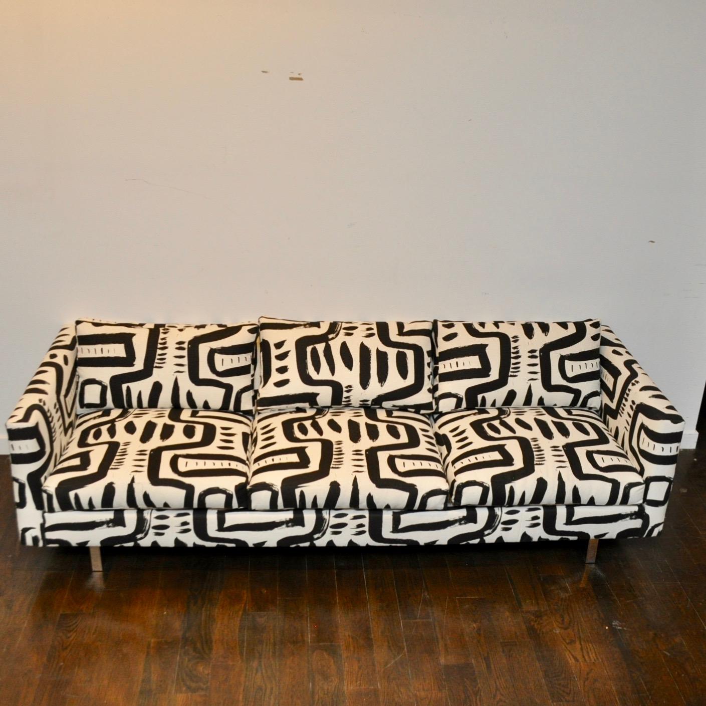  Modern Tuxedo Sofa in Custom Made Fabric 3