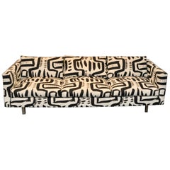 Modern Tuxedo Sofa in Custom Made Fabric