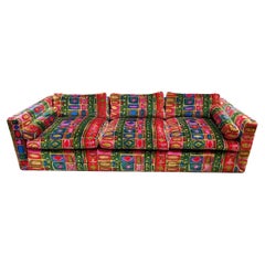 Modernes Smoking-Sofa aus Ultra Rare Jack Lenor Larsen Caravan Samt, Mitte des Jahrhunderts