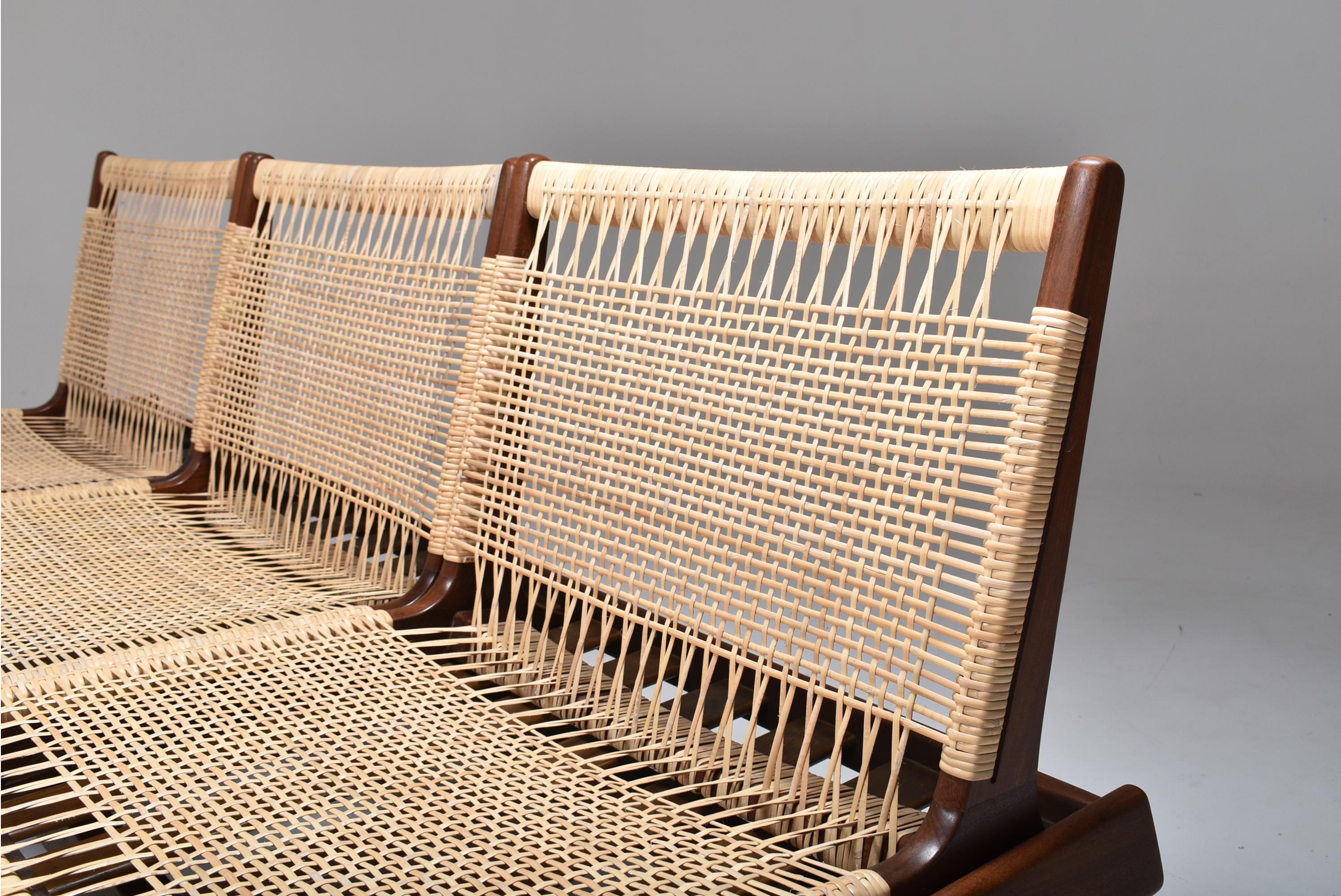 Mid-Century Modern TV Modular Sofa 161, Teak and Cane, Hans Olsen, Denmark 1957 1