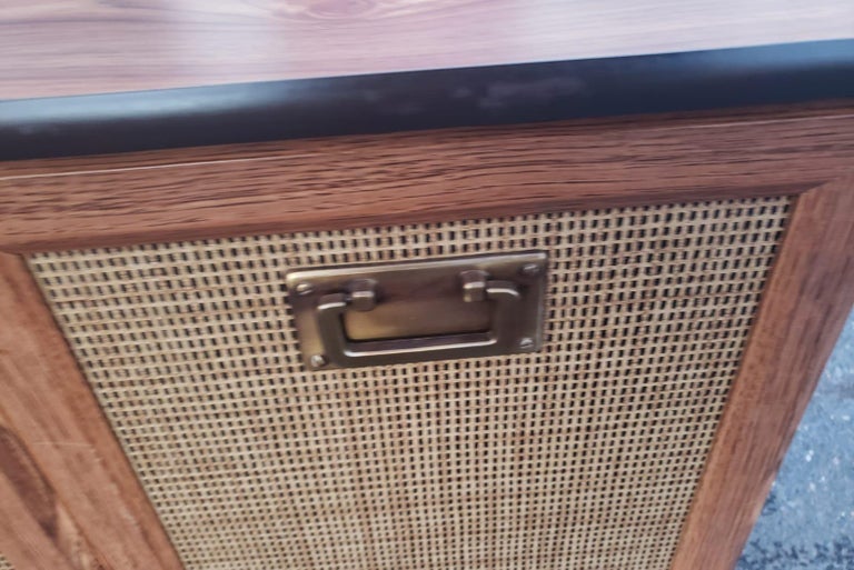 MidCentury Modern Twin Rolling Credenza Beds at 1stDibs