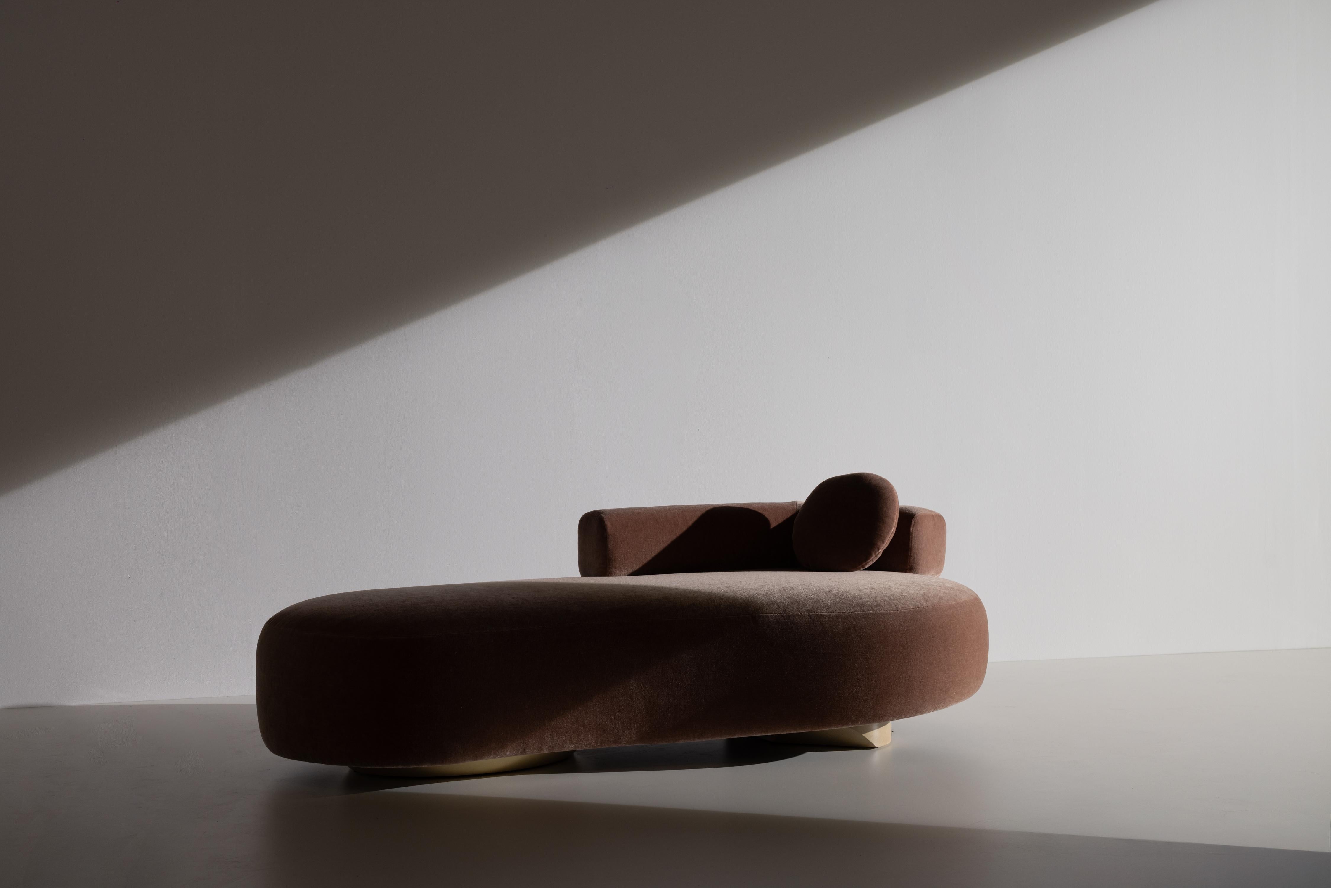 Mid-Century Modern Twins Day Bed, Beige Fabric, Handmade by Greenapple For Sale 6