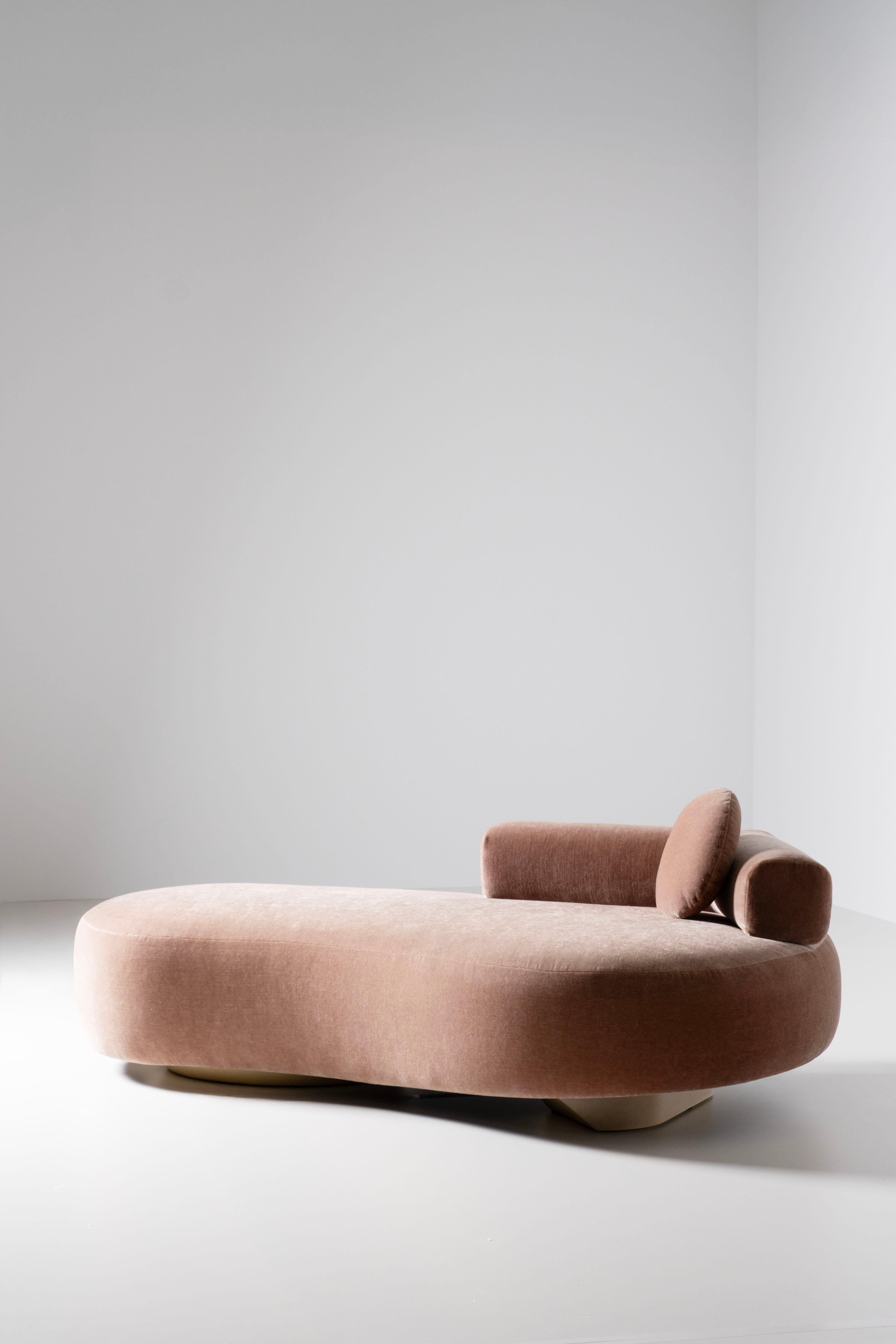 Mid-Century Modern Twins Day Bed, DEDAR Mohair, Oak, Handmade by Greenapple For Sale 7