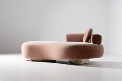 Letto a due piazze moderno di metà secolo, DEDAR Mohair, Oak, fatto a mano da Greenapple