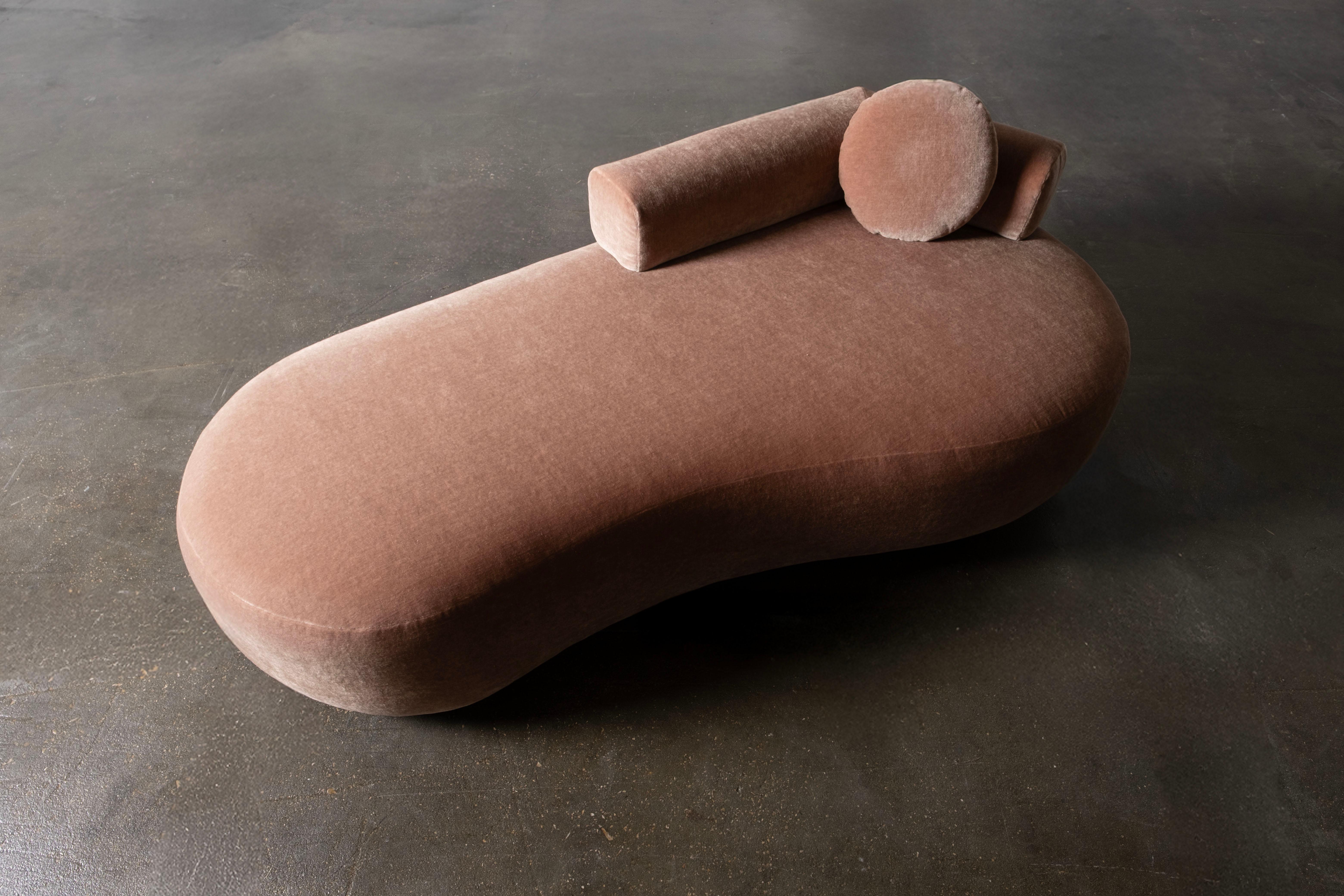 Mid-Century Modern Twins Day Bed, DEDAR Mohair, Oak, Handmade by Greenapple For Sale 10