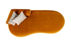 Mid-Century Modern Twins Daybed, Velvet, Walnut, Handmade by Greenapple