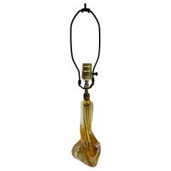 Mid-Century Modern Twist Murano Glass Table Lamp