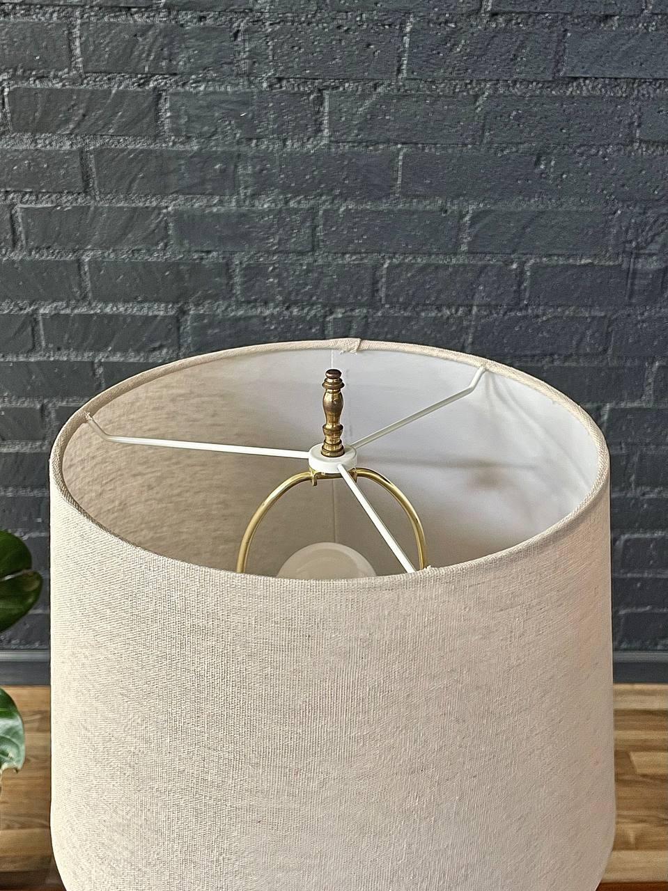 Mid-20th Century Mid-Century Modern Twisted Crystal Glass Table Lamp For Sale