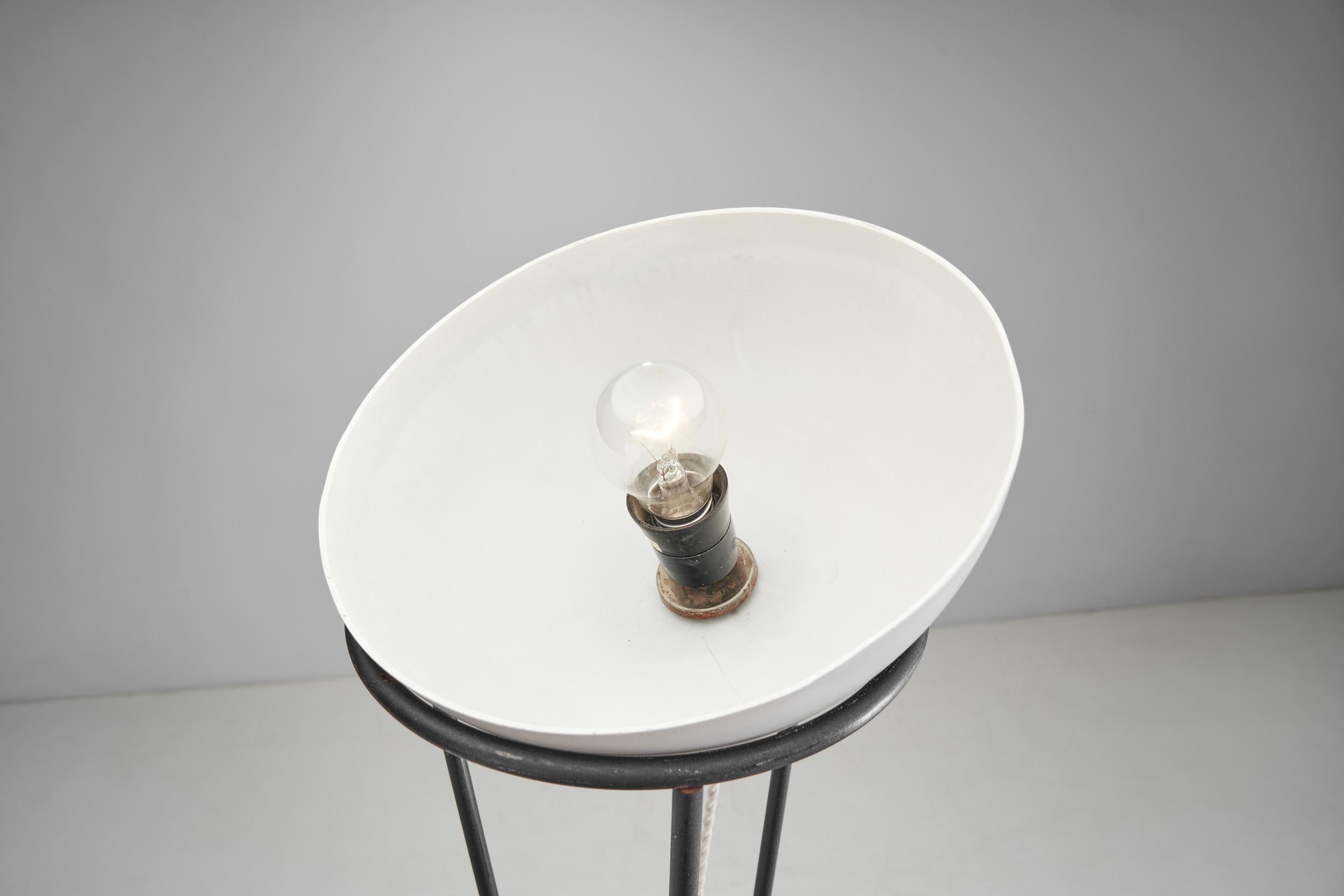 Mid-Century Modern Twisted Italian Floor Lamp, Italy 1950s For Sale 5