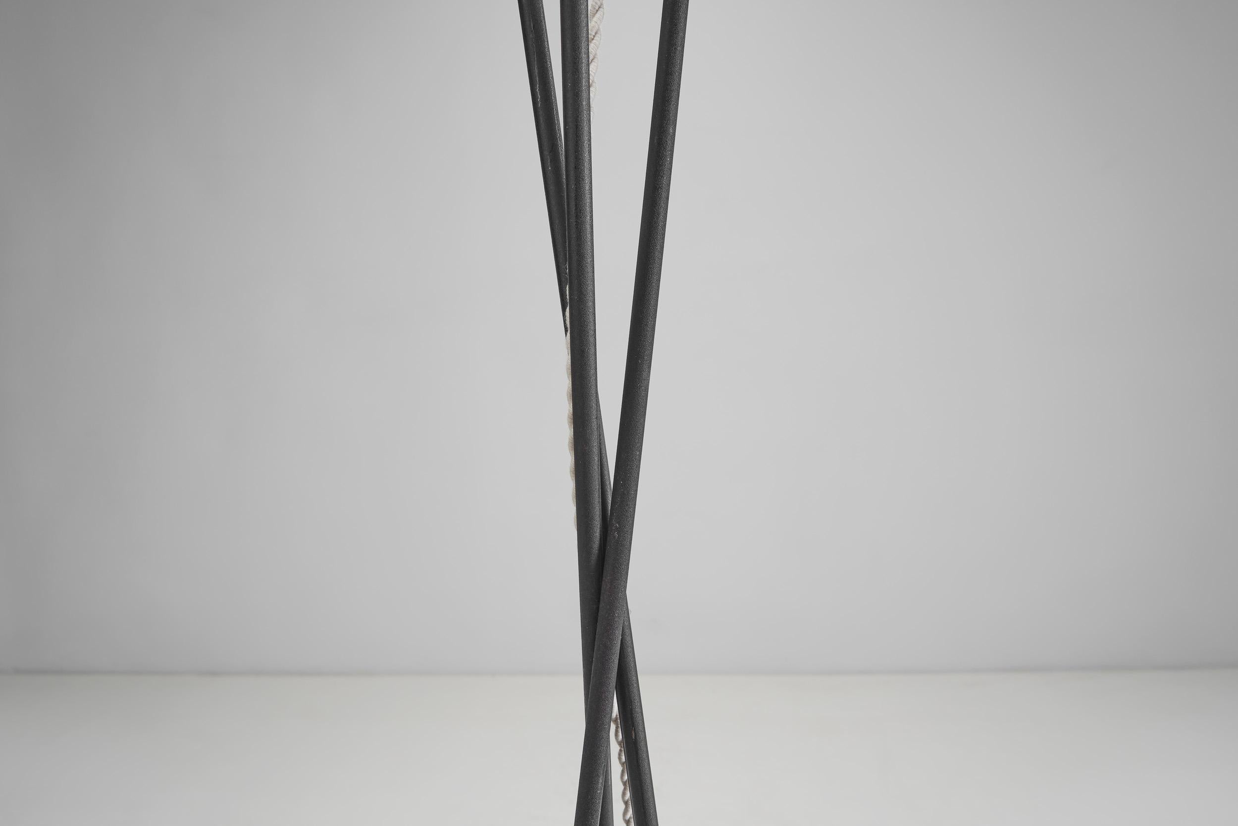 Mid-Century Modern Twisted Italian Floor Lamp, Italy 1950s For Sale 9