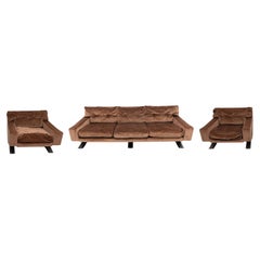 Mid-century Modern two Armchairs and Sofa by Franz Sartori for Flexform, 1960s