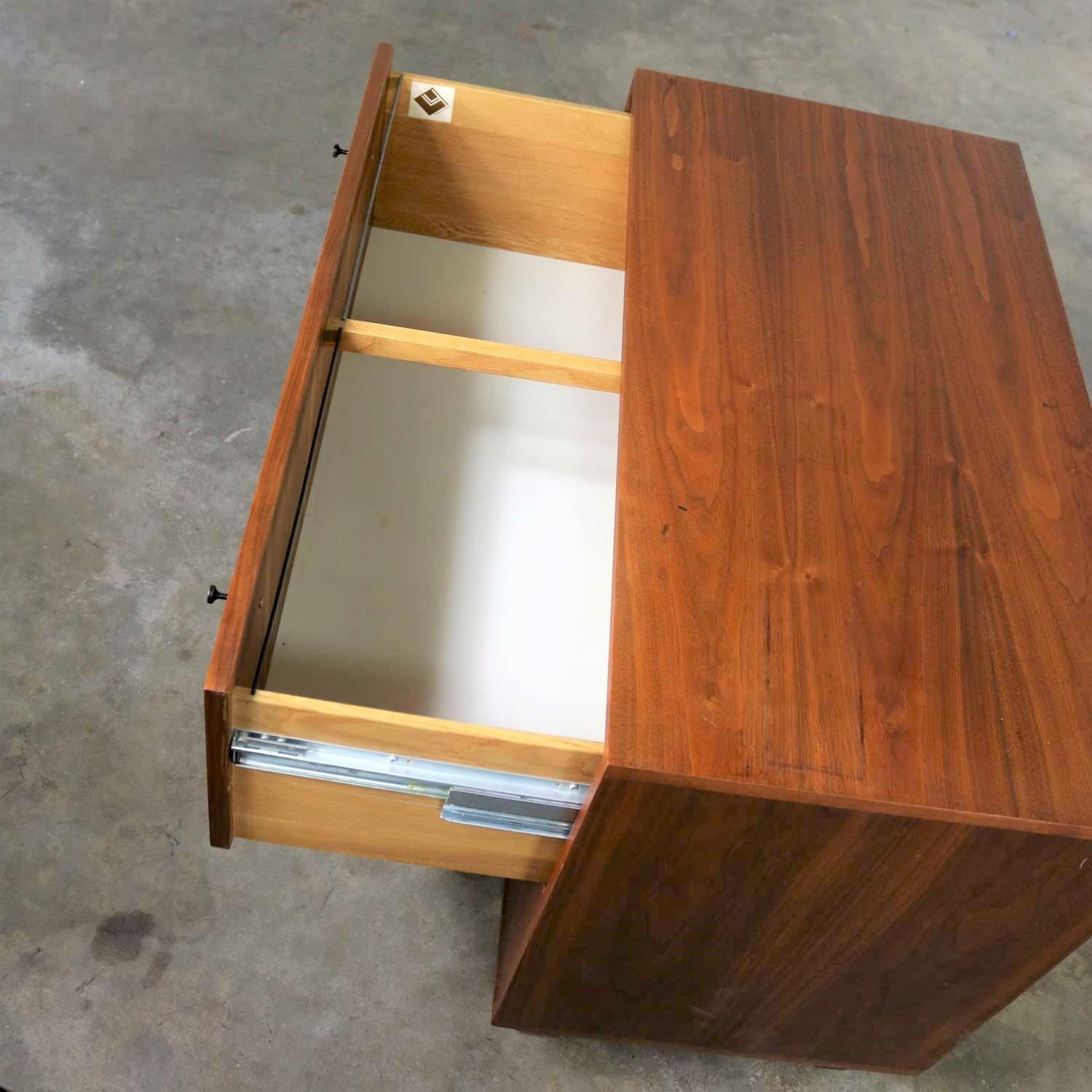 Mid-Century Modern Two-Drawer Lateral File Cabinet in Walnut by Hardwood House  3